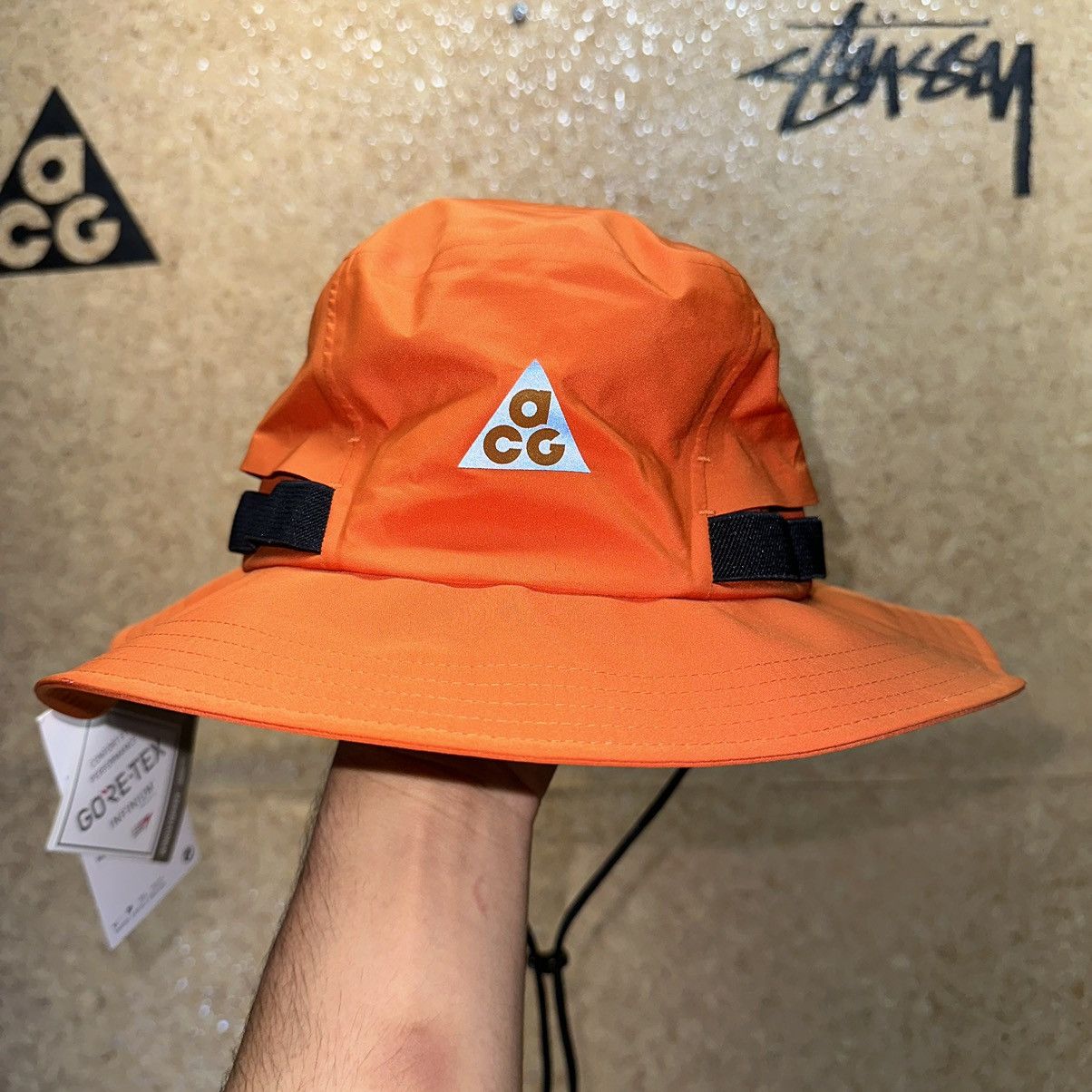 Goretex Nike ACG Nike ACG Gore Tex Apex Bucket Hat Campfire Orange Packable Grailed