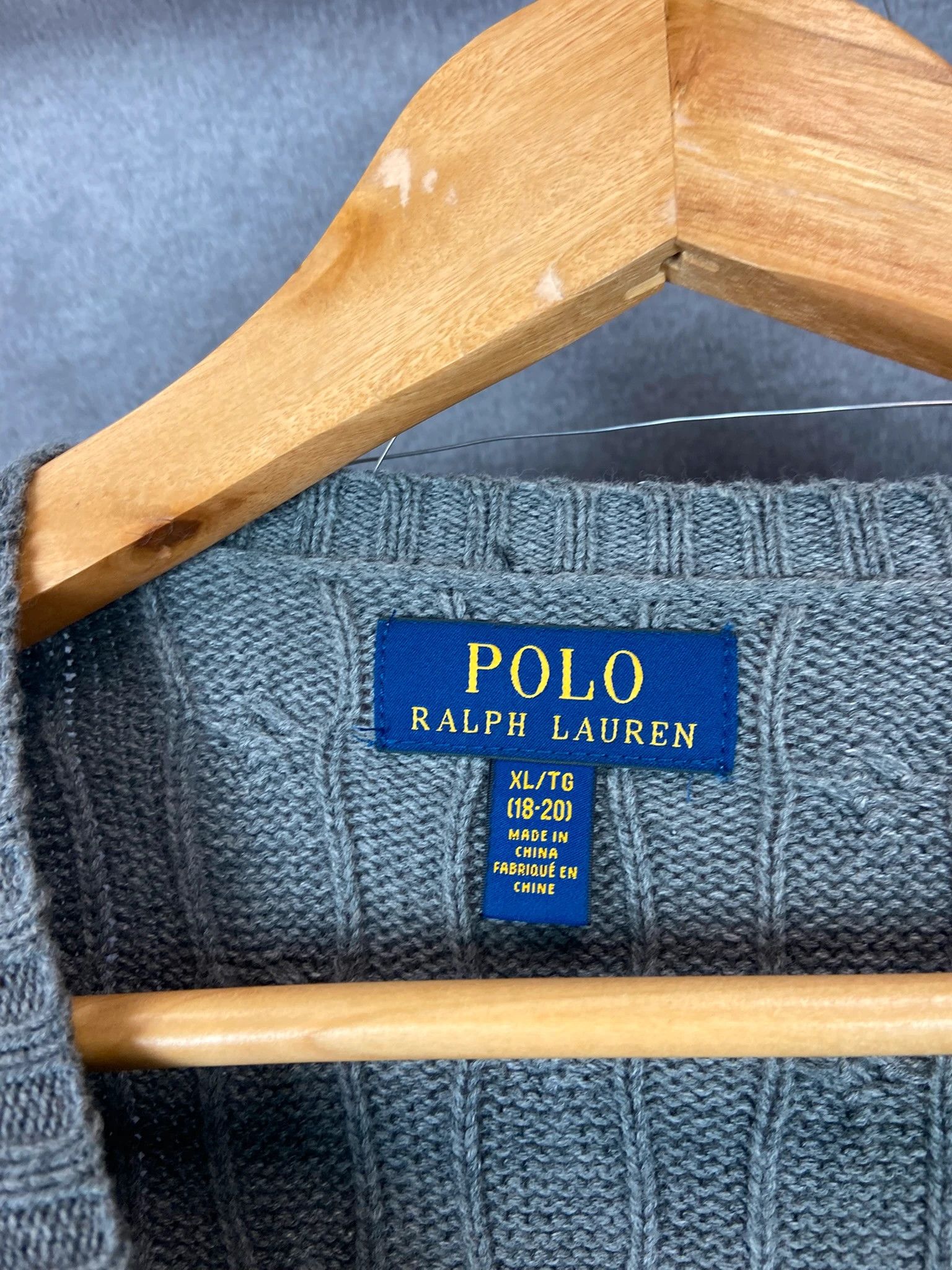Ralph Lauren Ralph Lauren Grey Cable Knit Sweater XL Junior Size US M / EU 48-50 / 2 - 3 Thumbnail