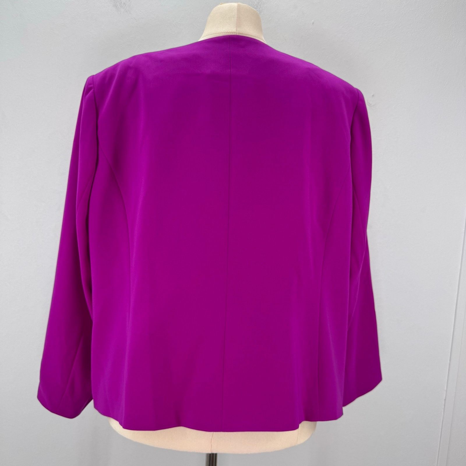 Marina Rinaldi Marina Rinaldi Pink Magenta Boxy Blazer Jacket US 24 Career Size 4XL / US 24-26 - 4 Thumbnail