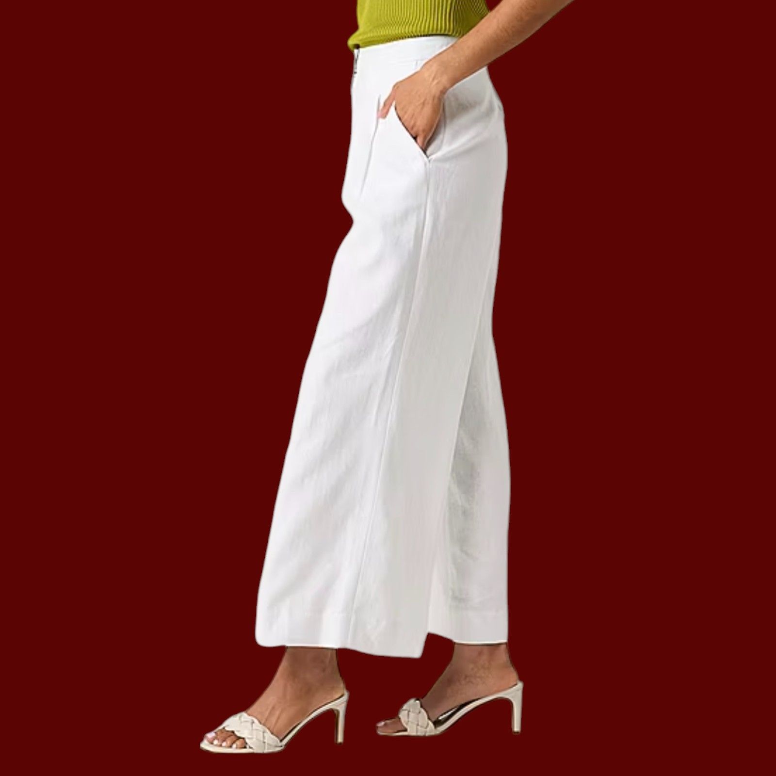 Worthington Worthington - Women's Mid-Rise Tall Cropped Pants - White - Size 26" / US 2 / IT 38 - 3 Thumbnail