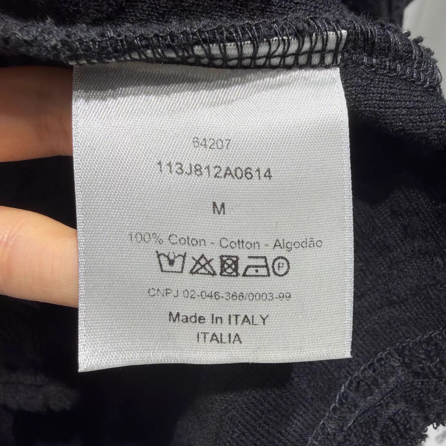 Dior Black Textured Short-Sleeve Polo Shirt Size US M / EU 48-50 / 2 - 4 Thumbnail