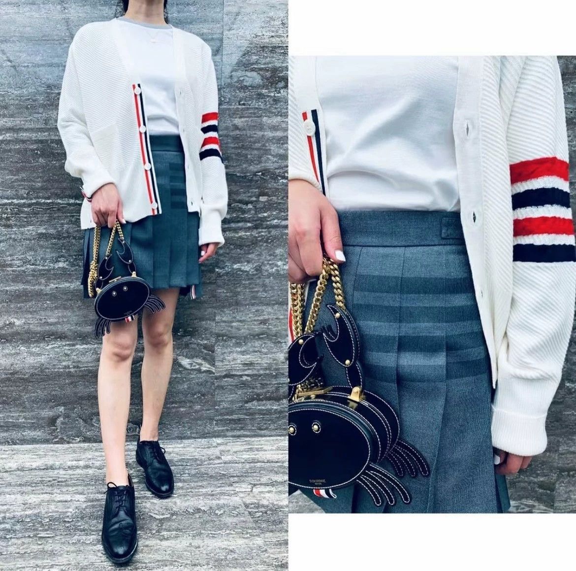 Thom Browne Thom Browne Crab-Shaped Box Gold Chain Bag Size ONE SIZE - 8 Thumbnail
