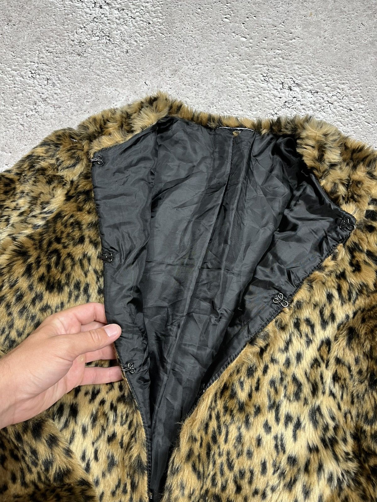 Other Y2K Faux Fur Leopard Print Jacket Retro 2000s Style Size L / US 10 / IT 46 - 7 Thumbnail