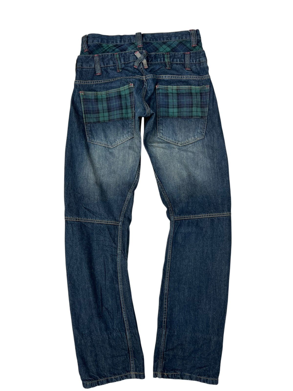 Vintage Mud Wash Denim Double Waist Dominate Handcrafted Jeans Size US 30 / EU 46 - 15 Thumbnail