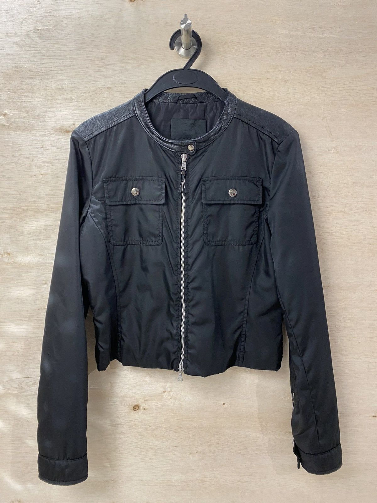 Prada PRADA Nylon Leather Bomber Size M / US 6-8 / IT 42-44 - 1 Thumbnail