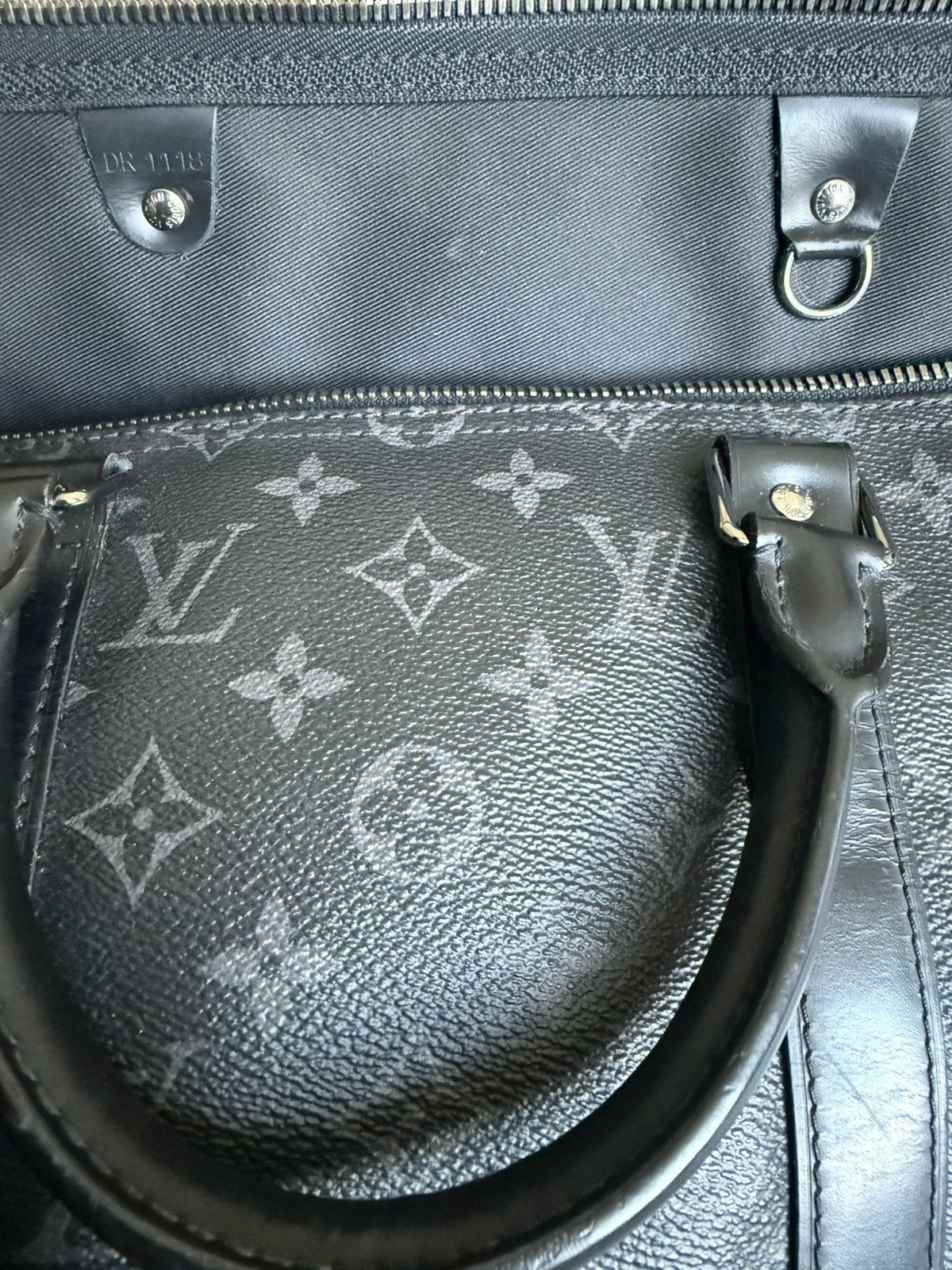 Louis Vuitton Louis Vuitton Keepall 50 – Monogram Split Black/Grey (SS18) Size ONE SIZE - 10 Thumbnail
