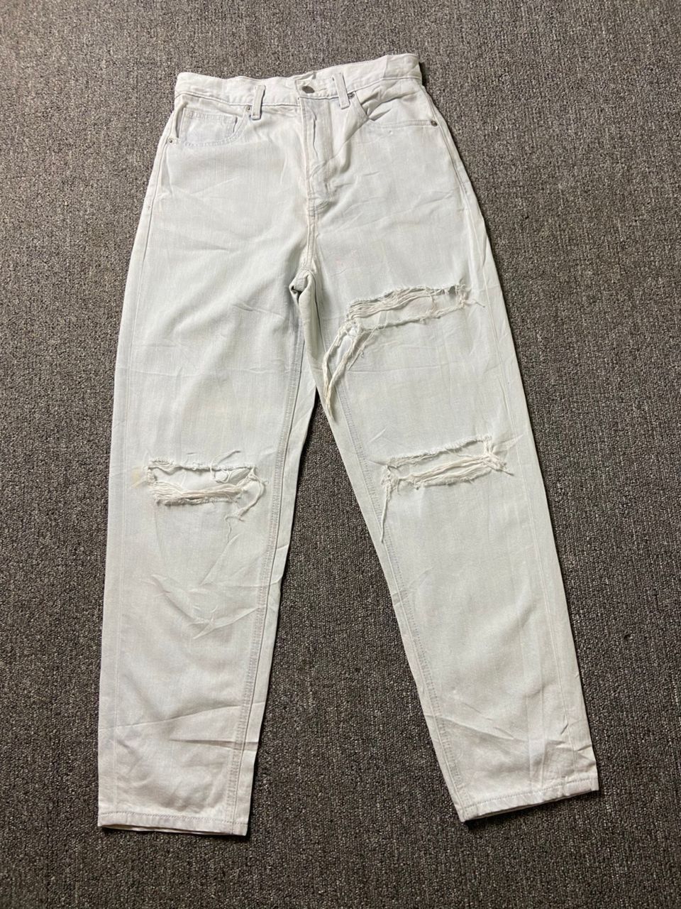 GU GU Brand Regular Fit Ripped Denim Jeans (184) Size US 27 - 1 Thumbnail