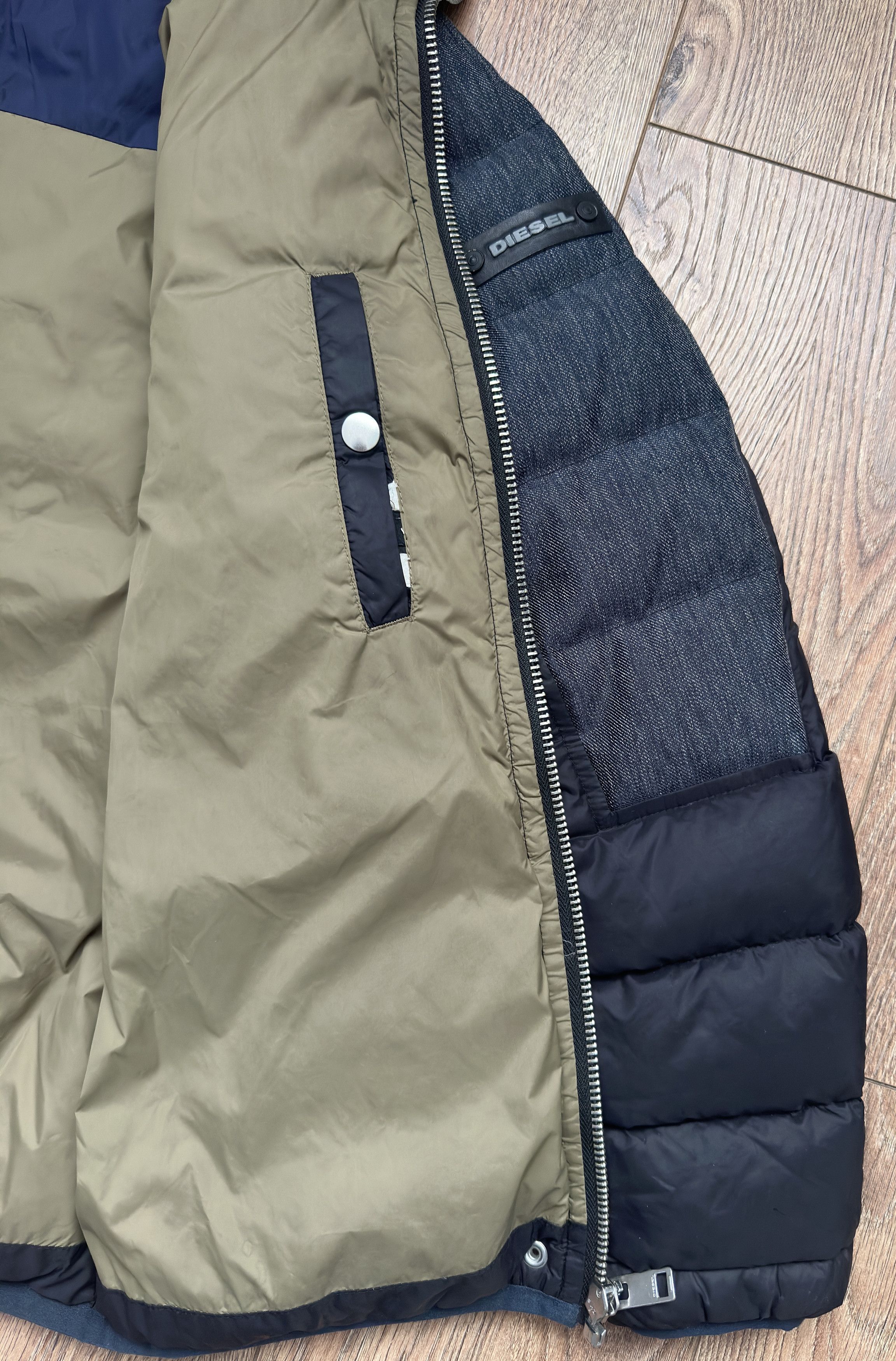 Diesel Diesel Down Puffer Jacket Black Gray Size S-M Casual Clothin Size US M / EU 48-50 / 2 - 7 Thumbnail