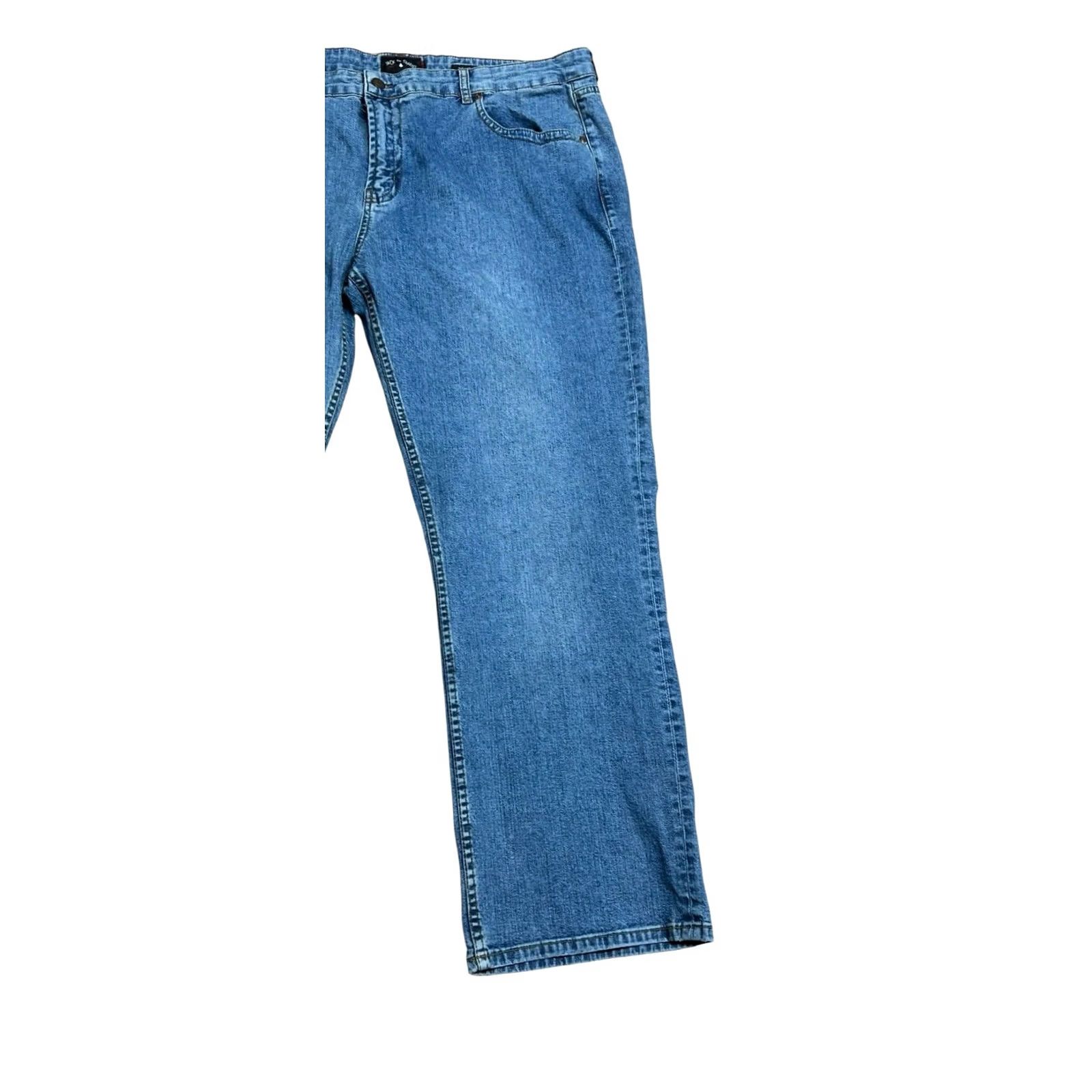Vintage Jack Of Spades Jeans Men 42x30 The High Roller Stretch Denim Straight Leg Regular Fit Blue 5-Pocket Logo Vintage No Size US 42 / EU 58 - 3 Thumbnail