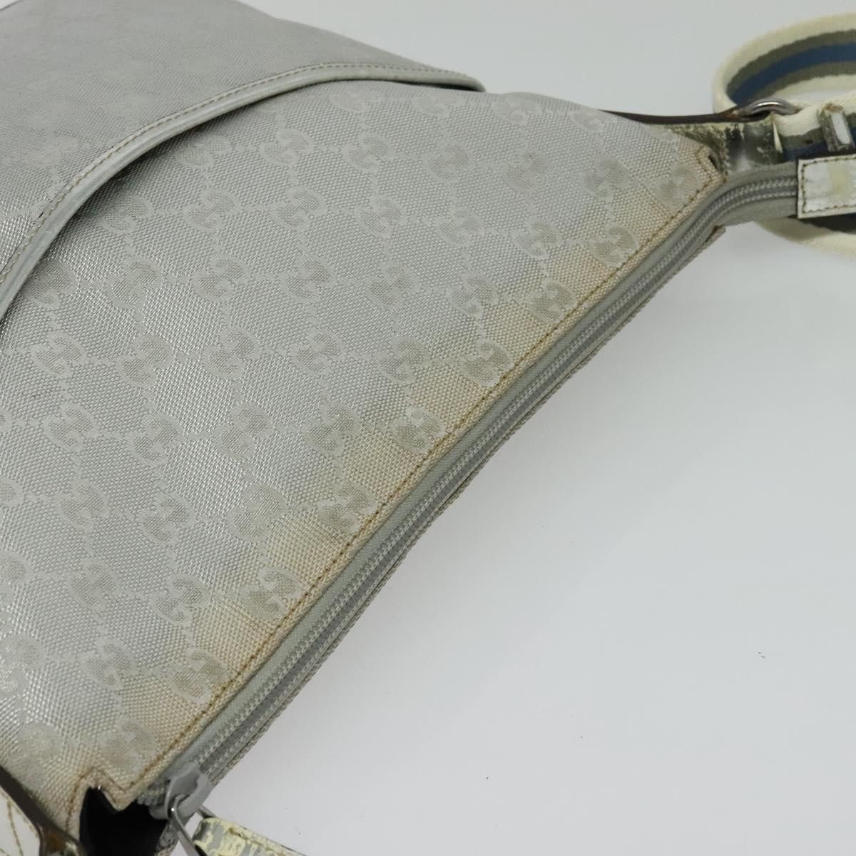 Gucci GUCCI GG Canvas Shoulder Bag Silver Size ONE SIZE - 6 Thumbnail