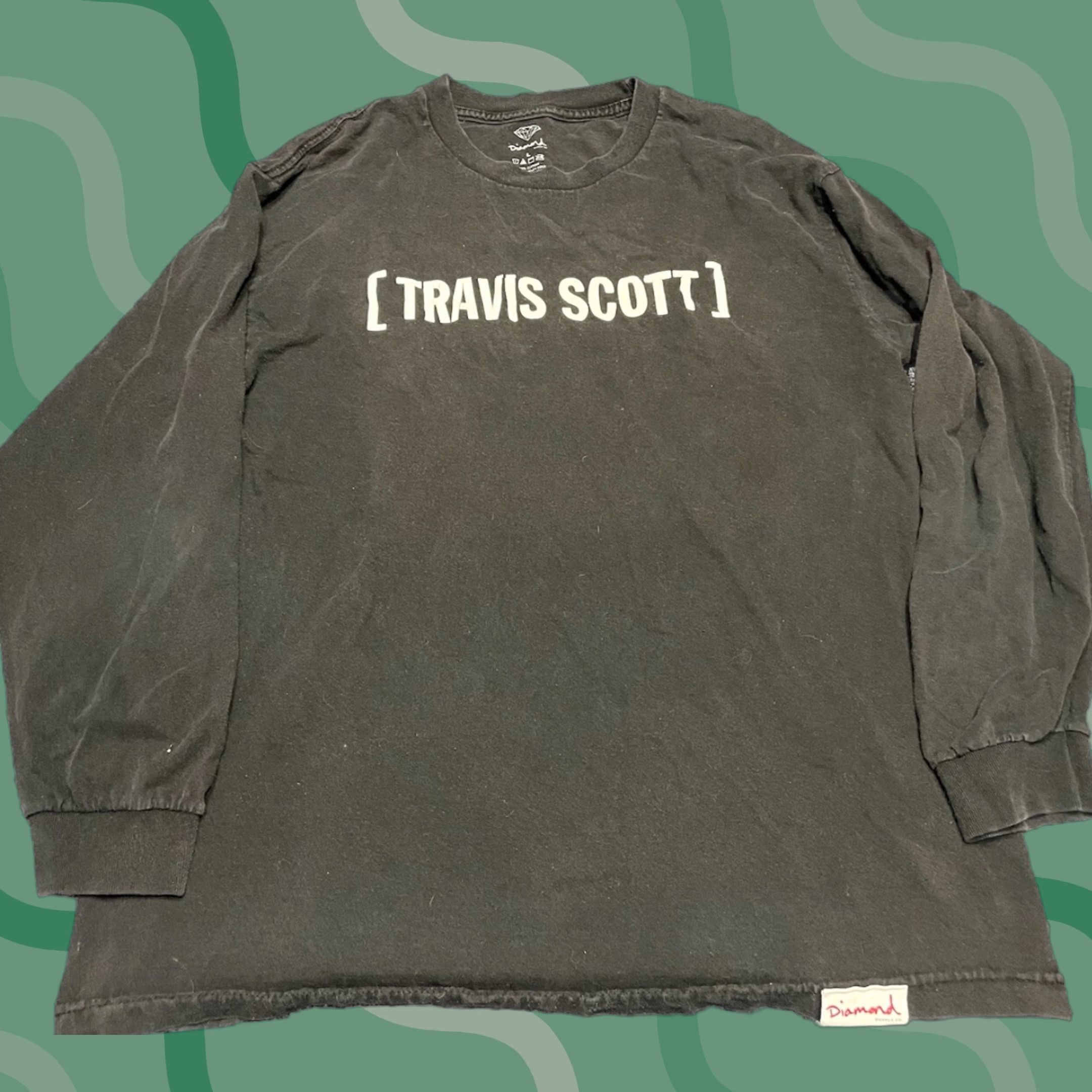 Diamond Supply Co. VINTAGE Diamond Supply Co. x Travis Scott RODEO Astroworld Black Crewneck Longsleeve F4 Shirt Mens L Graphic Tee Size US L / EU 52-54 / 3 - 1 Thumbnail