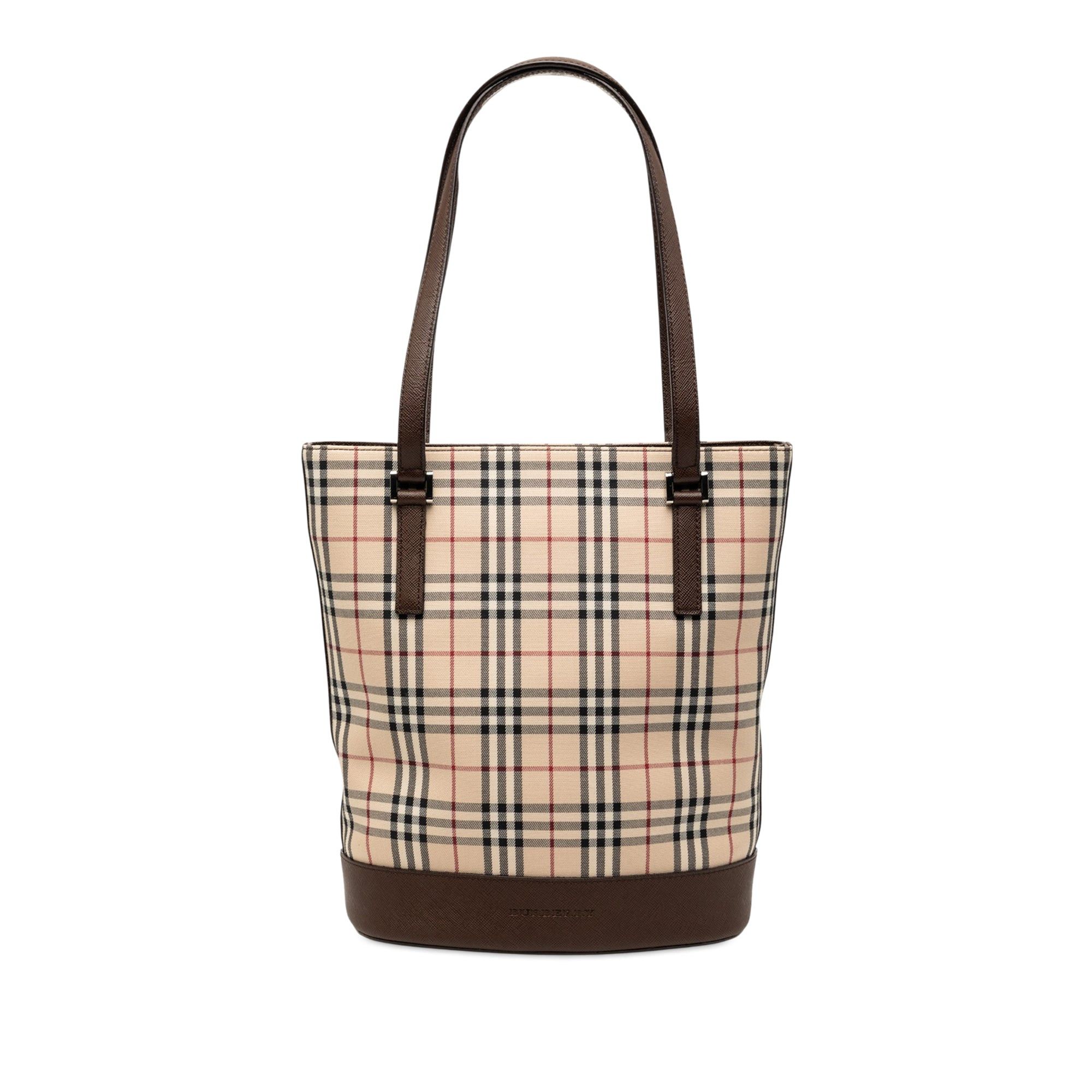 Burberry House Check Canvas Bucket Bag Size ONE SIZE - 1 Thumbnail