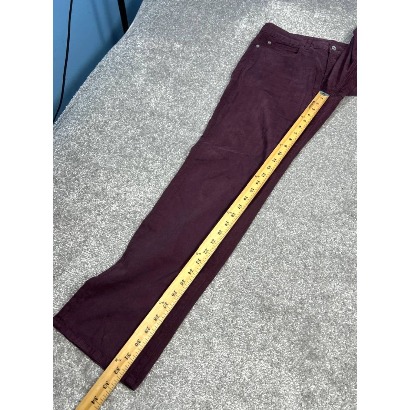 Bonobos Bonobos Pants Mens 33 Purple Slim Fit Cotton Stretch Mid Rise Straight Leg Chino Casual Travel 5-Pocket Womens Mens Girls Size US 33 - 3 Thumbnail