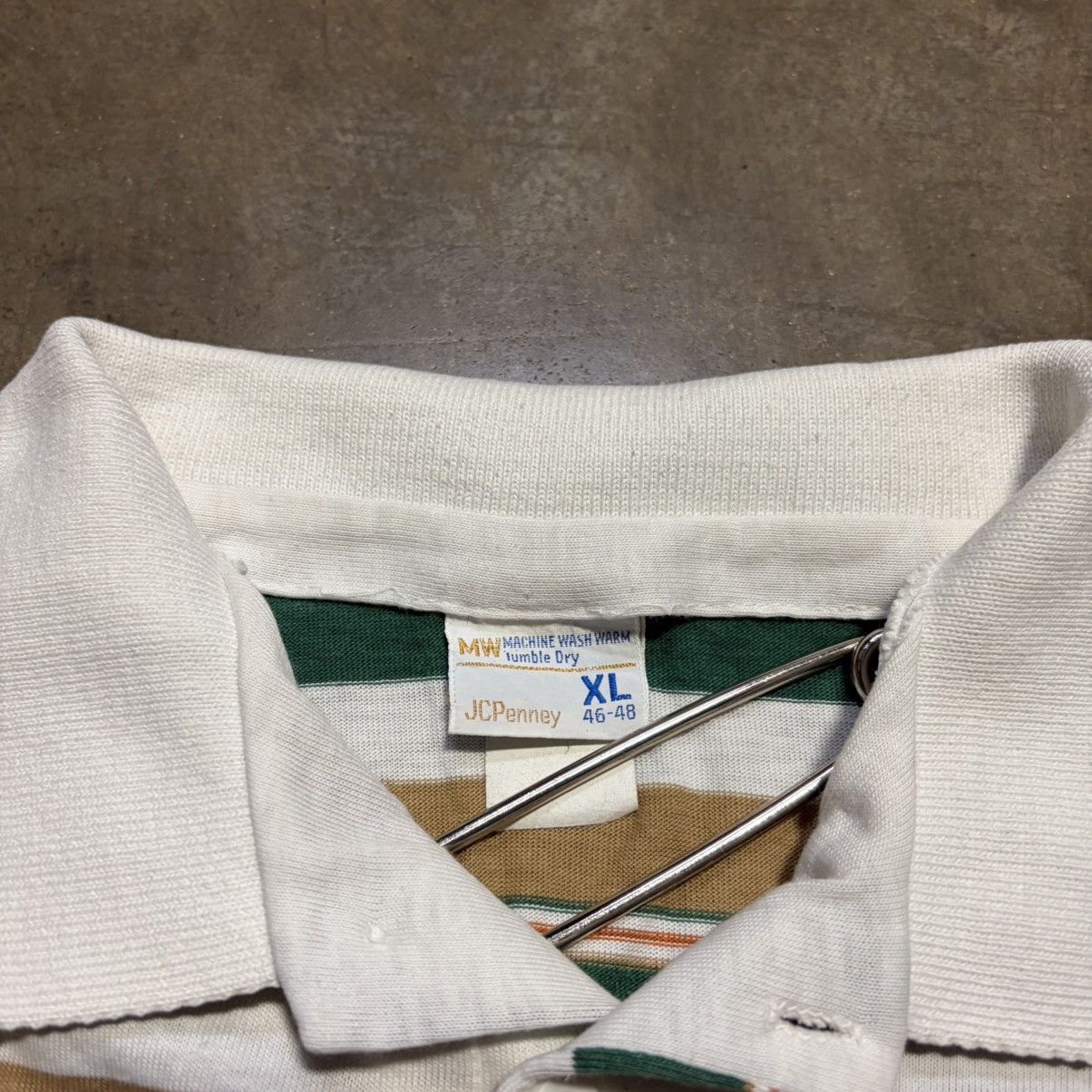 JCPenney Vintage 80s JCPenney Striped Polo Shirt Western Preppy USA Size US XL / EU 56 / 4 - 10 Thumbnail