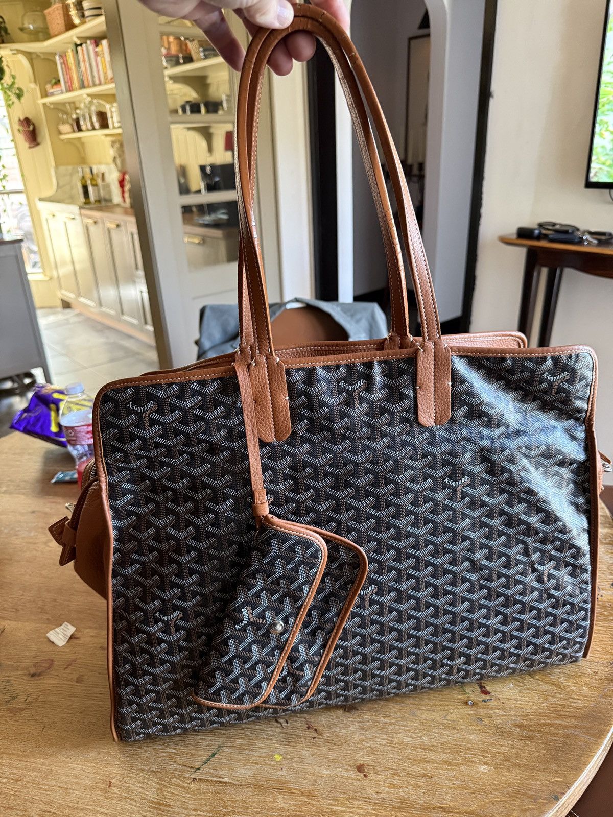 Goyard GOYARD Goyardine Sac Hardy Pet Carrier PM in Black and Brown Size ONE SIZE - 5 Thumbnail
