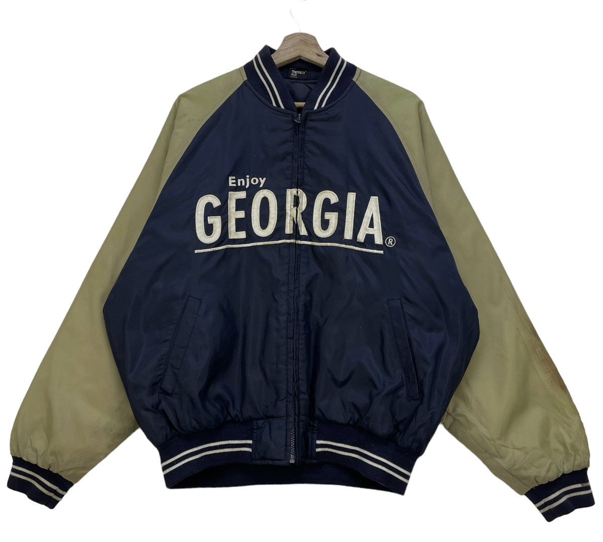 Japanese Brand 💥Vintage Bomber Raglan Georgia Embroidery Jacket Size US M / EU 48-50 / 2 - 1 Thumbnail