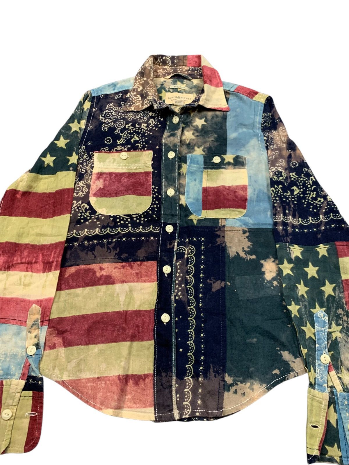 Denim & Supply Ralph Lauren Y2k denim&supply ralph lauren Pacth work silk american flag Size XXS / US 00 / IT 34 - 3 Thumbnail