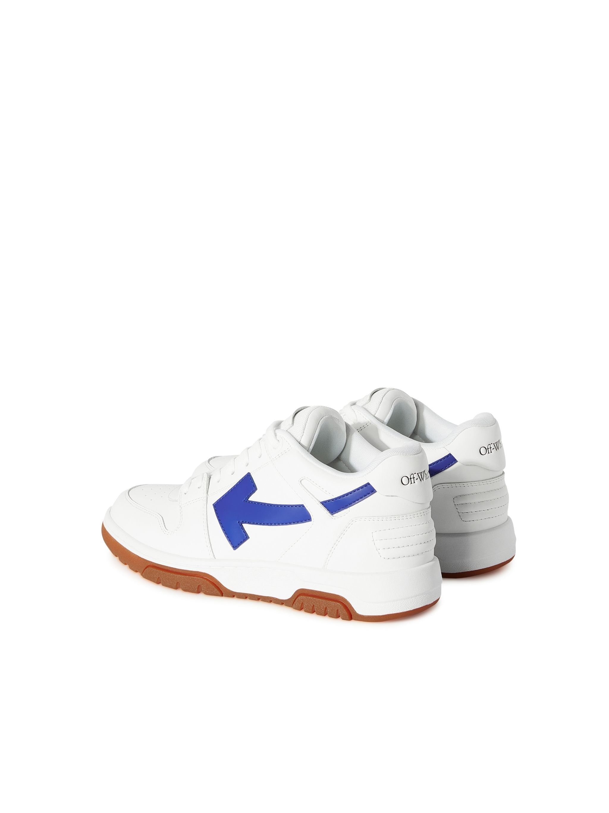 Off-White os11x0226 Out Of Office Calf Leather Sneakers in White/Blue Size US 12 / EU 45 - 4 Thumbnail