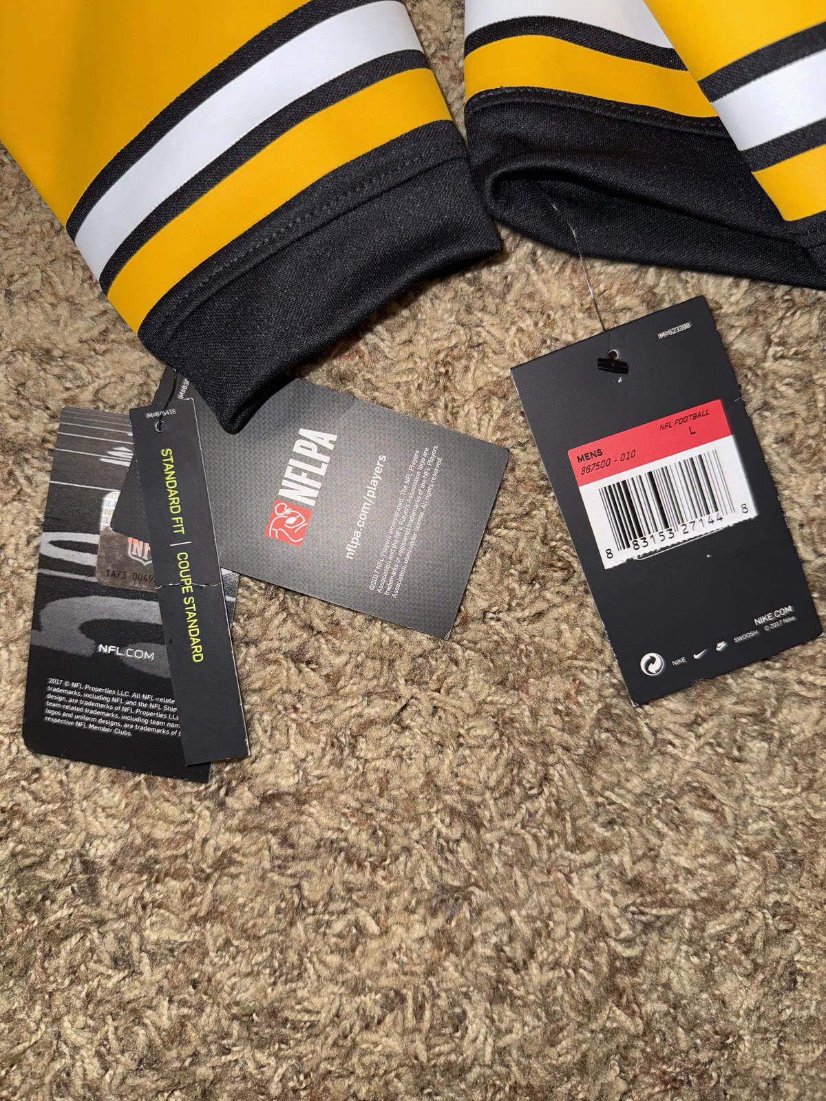 Nike Nike Men’s Nfl Pittsburgh Steelers Game Issue Football Black Blank Jersey Size US L / EU 52-54 / 3 - 11 Thumbnail