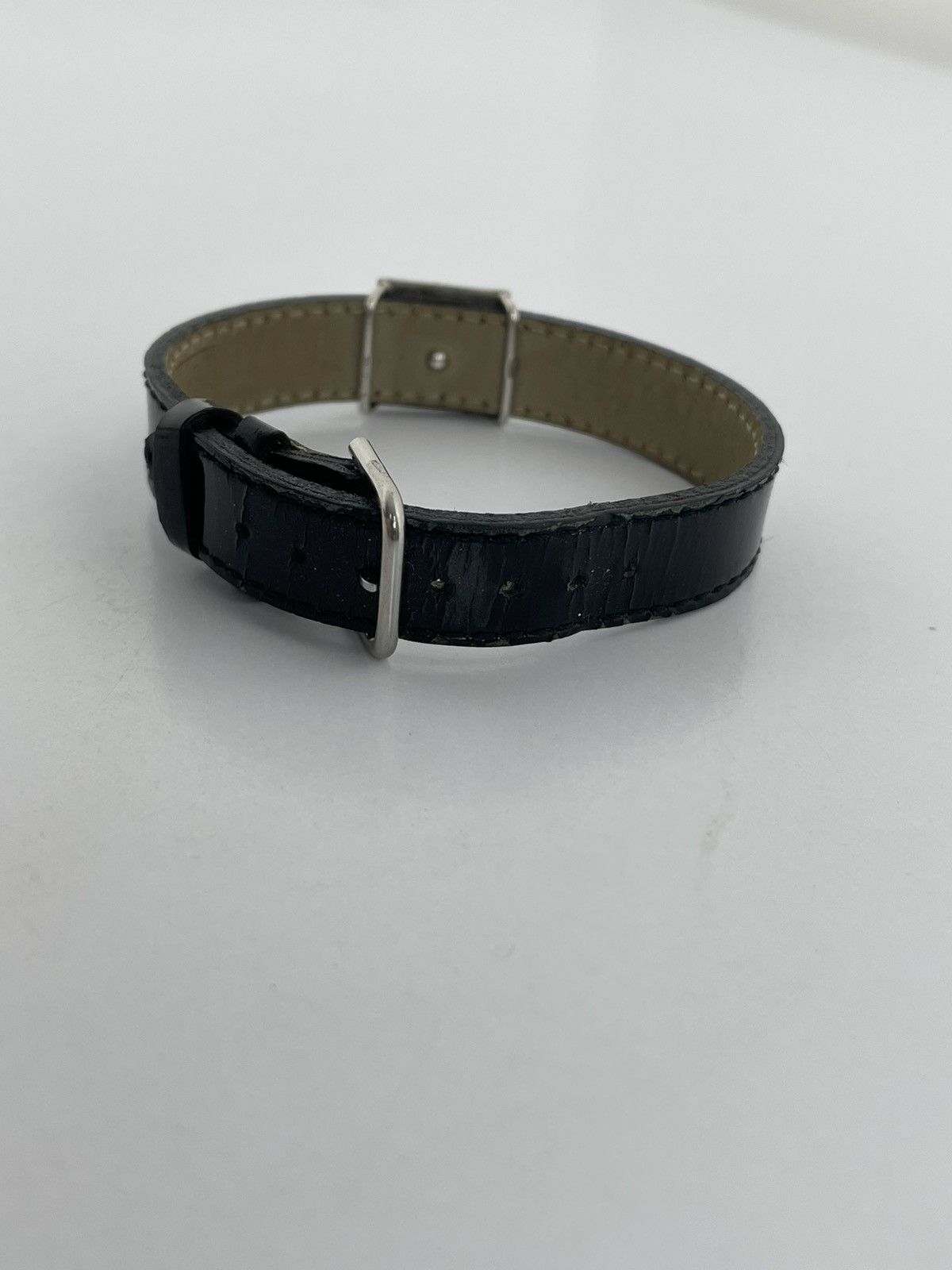 Yves Saint Laurent Yves Saint Laurent YSL patent leather bracelet with silver Size ONE SIZE - 4 Thumbnail