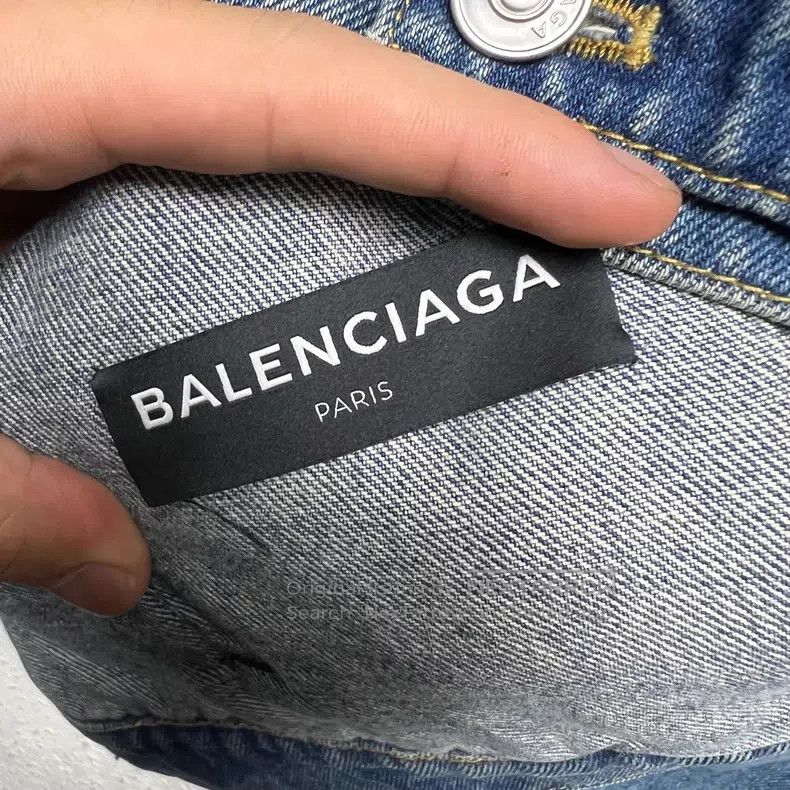 Balenciaga Balenciaga Cola Wave Embroidered Logo Denim Jacket Size US S / EU 44-46 / 1 - 4 Thumbnail