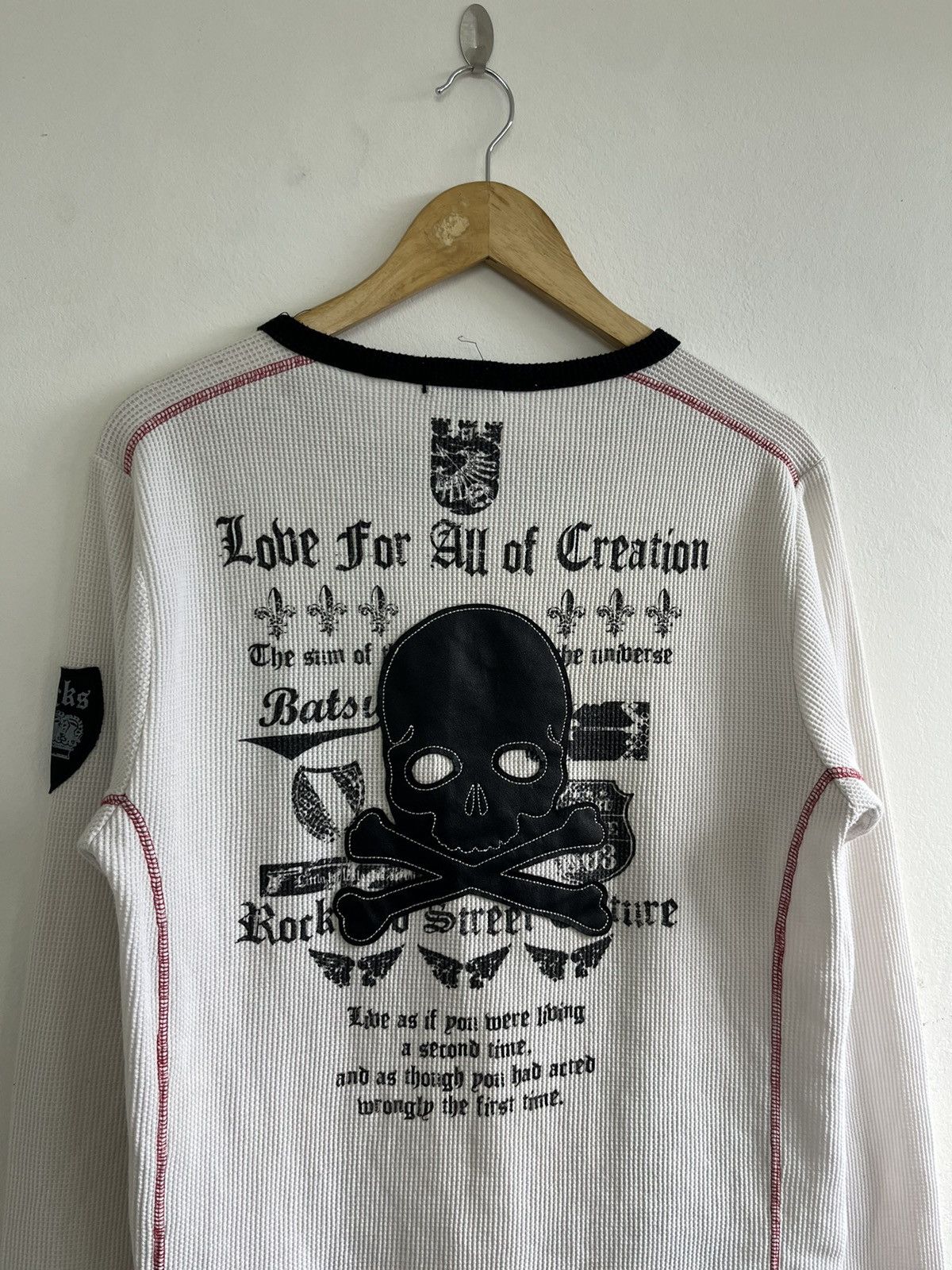 Vintage Vintage Y2K Batsu Studio Skull And Poem Thermal Shirt Size US L / EU 52-54 / 3 - 2 Thumbnail