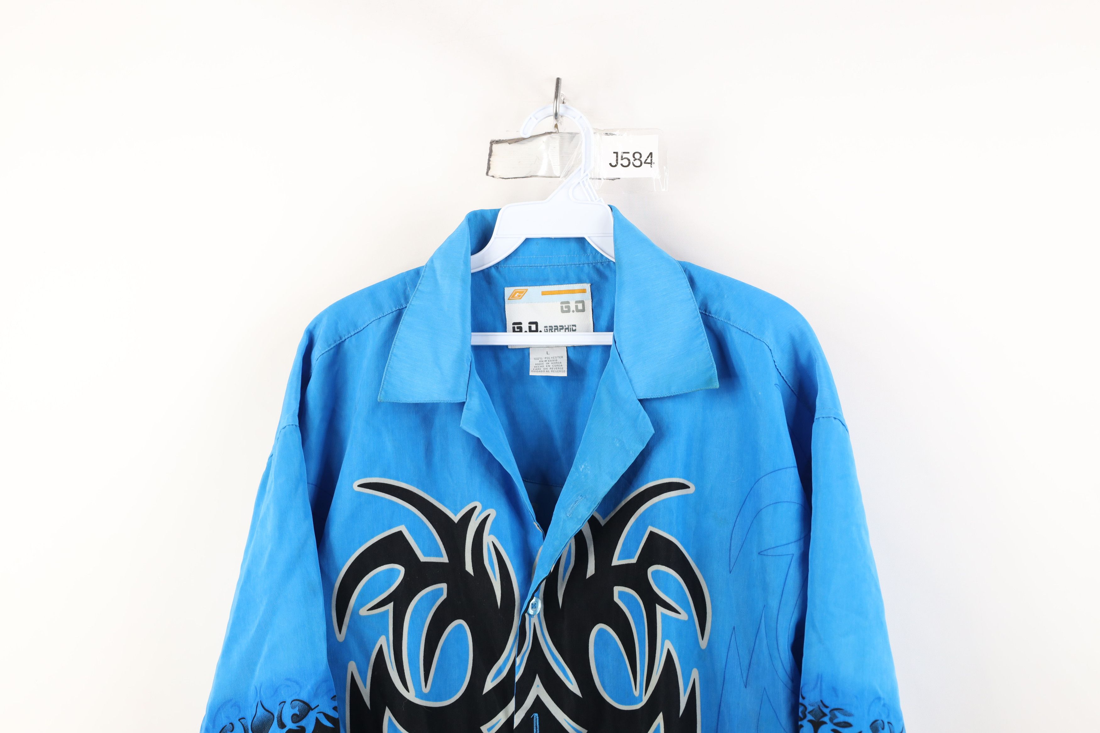 Vintage Vintage 90s Y2K Streetwear Short Sleeve Collared Shirt Size US L / EU 52-54 / 3 - 2 Thumbnail