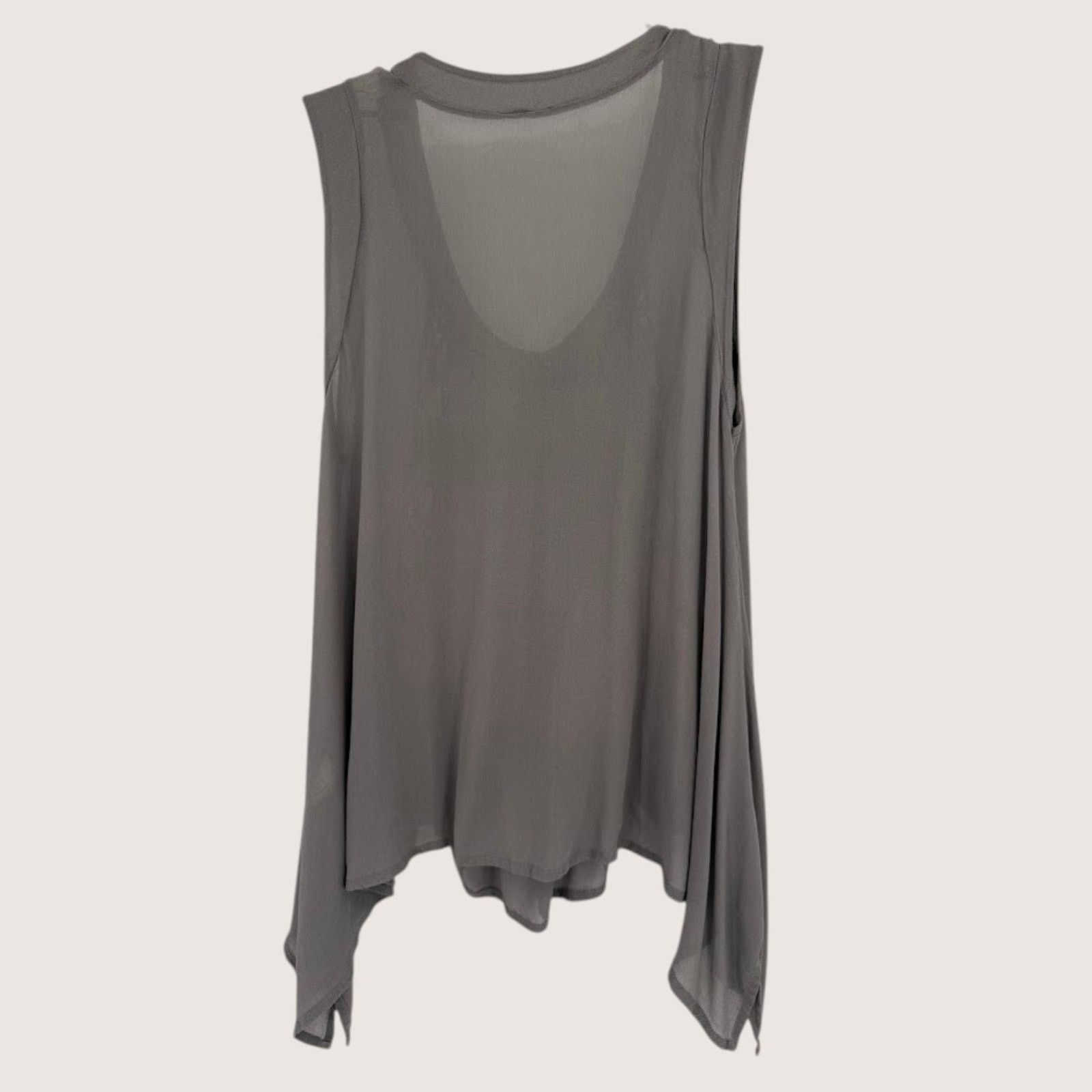 & Other Stories Le Streghe Italy Gray Lace Tunic Blouse OSFA Flowy Boho Size ONE SIZE - 2 Thumbnail