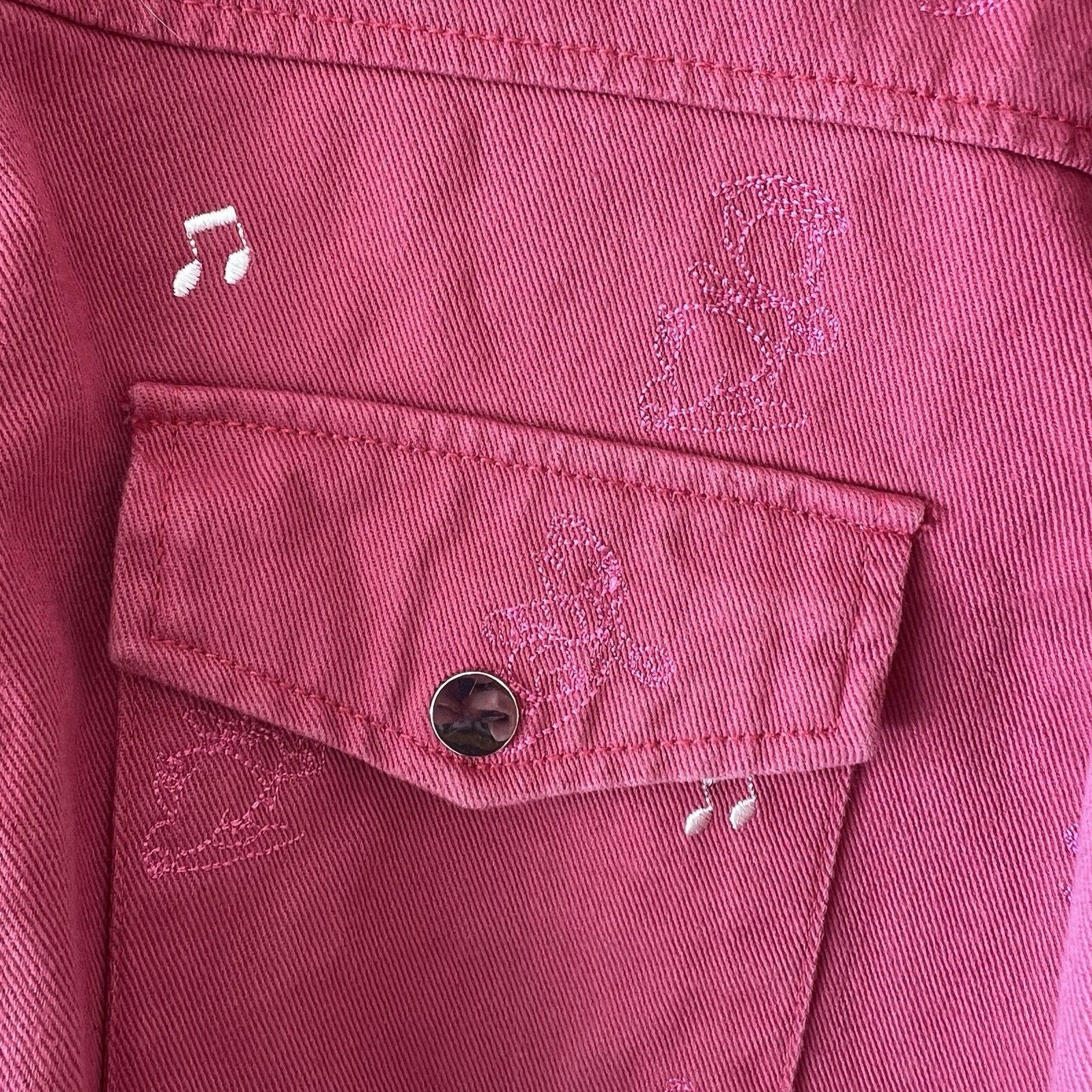 Disney Disney x ChinStudio Pink Denim Jacket Three Little Pigs Size US XL / EU 56 / 4 - 4 Thumbnail