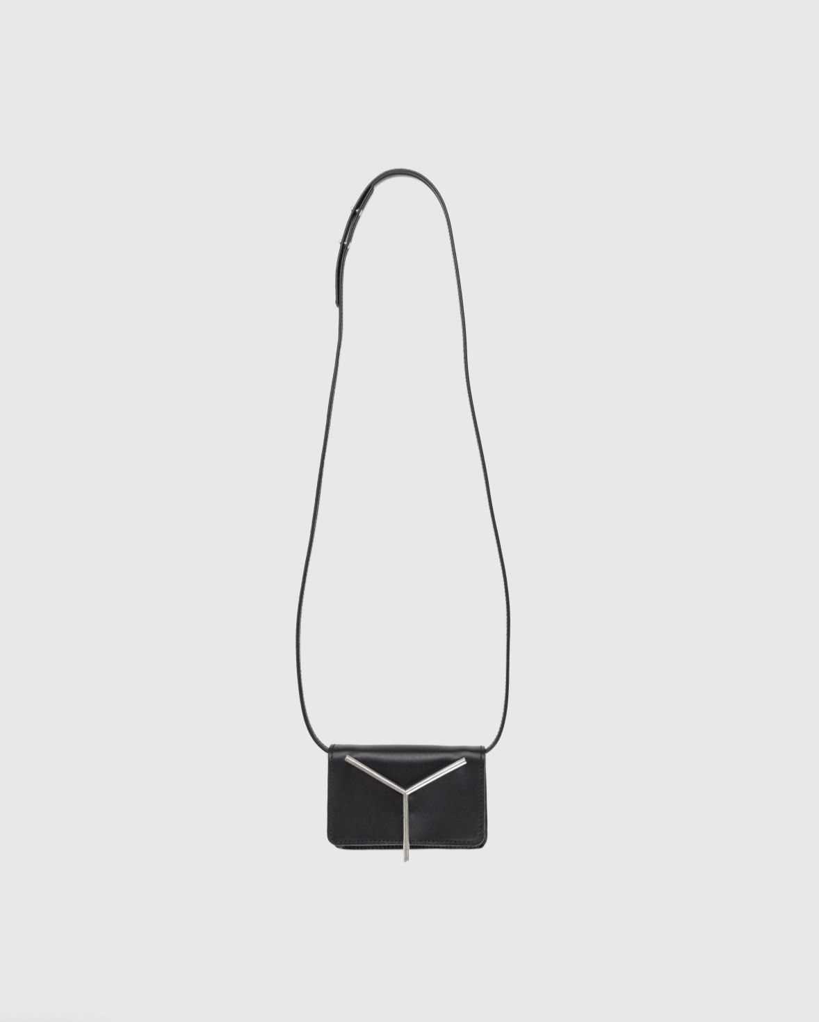 Yproject Y Mini Wallet Bag In Black Leather, Men's