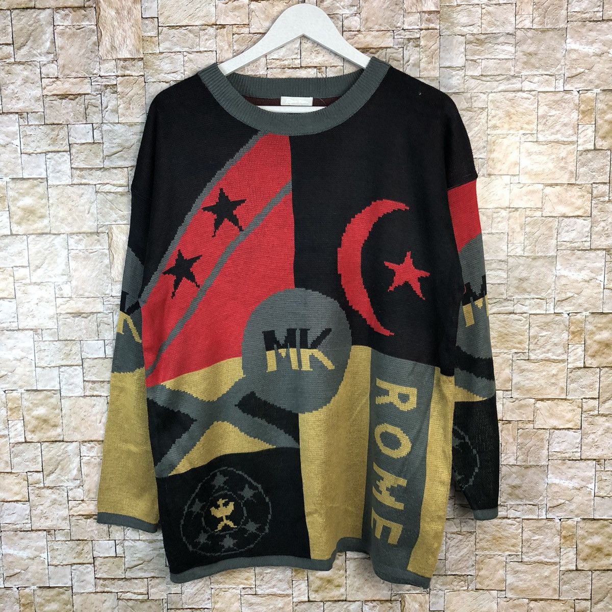 Homespun Knitwear × Japanese Brand Ladies Fashion vintage art design Red Knitwear #A1105 Size L / US 10 / IT 46 - 9 Thumbnail