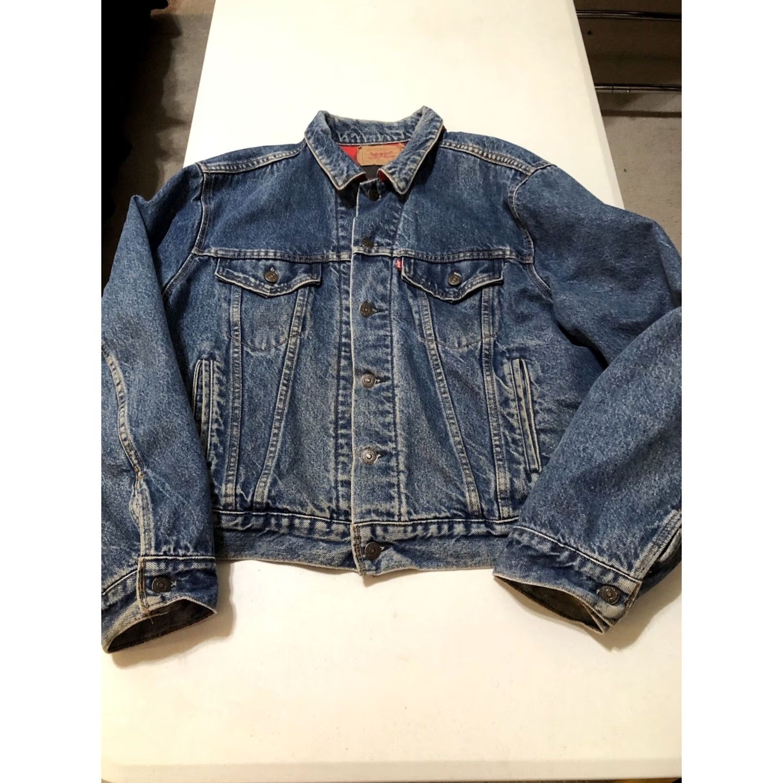 Levi's VINTAGE Levi's Trucker Denim Jacket 70411 0816 Flannel Lined Mens 44 Blue 80s USA Jacket Mens 44 Levi's Trucker 80s USA Blue Jacket Size US S / EU 44-46 / 1 - 2 Thumbnail