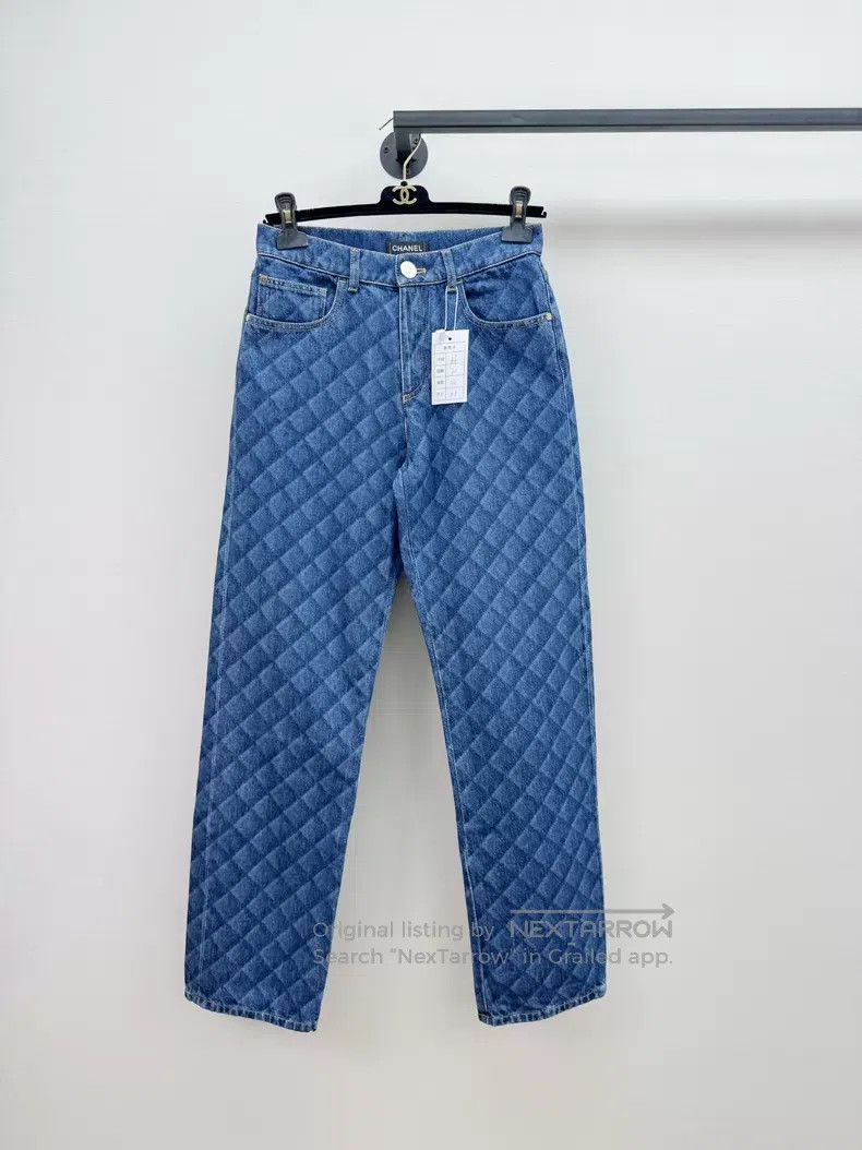 Chanel Chanel Diamond check jeans Size 24" / US 00 / IT 34 - 1 Thumbnail