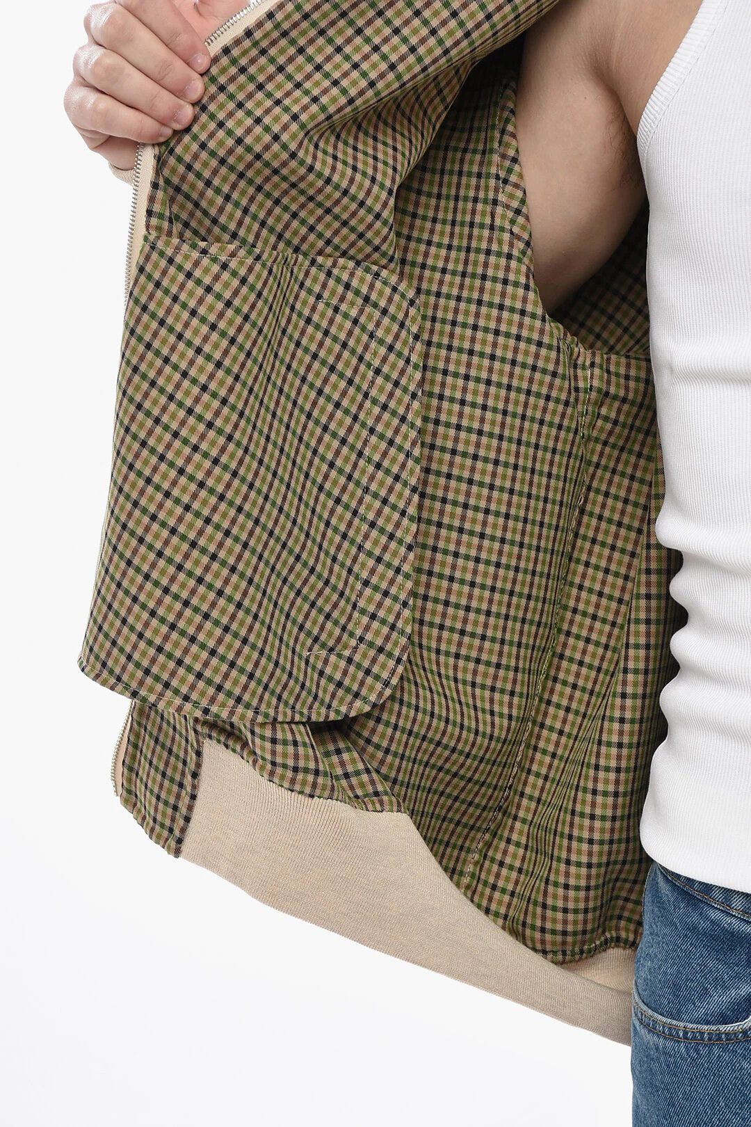 Givenchy og1mm0326 Cotton-Blend Bomber Jacket in Beige Size US S / EU 44-46 / 1 - 6 Thumbnail