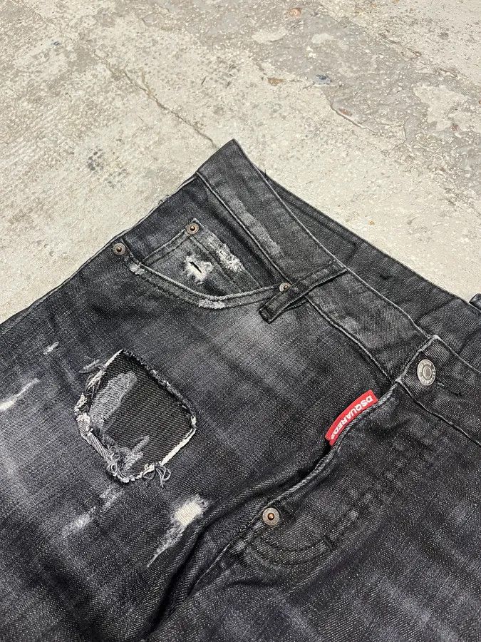 Designer × Dsquared2 × Vintage AW2017 DSquared2 Grey Distressed Denim Jeans Size US 33 - 7 Thumbnail