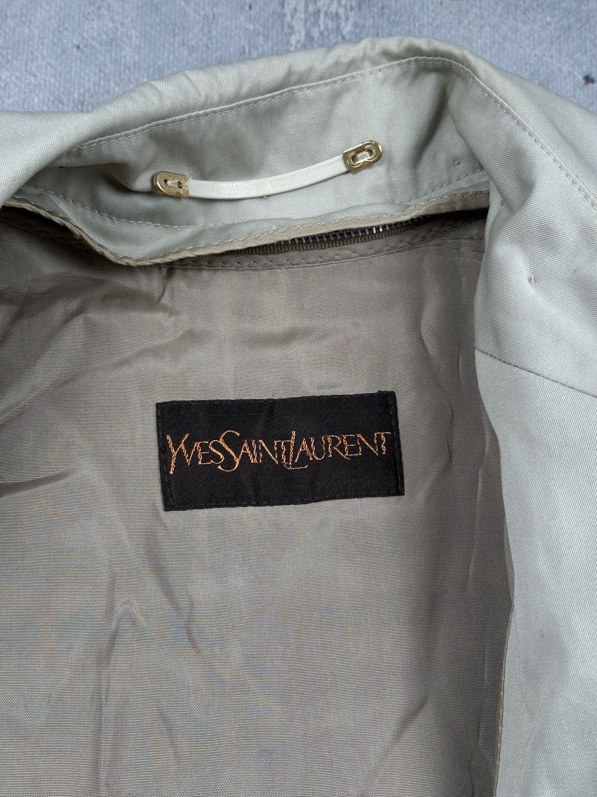 Yves Saint Laurent Yves Saint Laurent Trench Coat Beige Nova Check Lined 80s Size US L / EU 52-54 / 3 - 9 Thumbnail