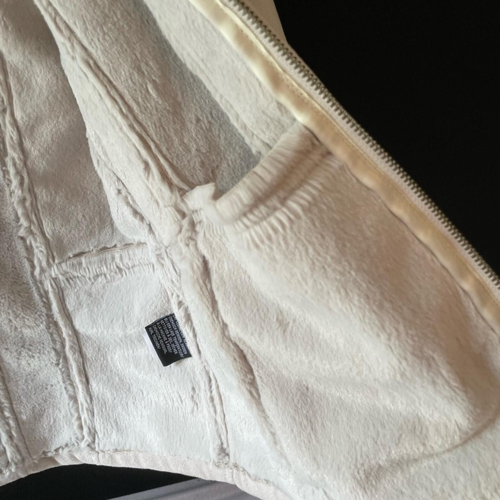 Harley Davidson Harley-Davidson Cream Faux Suede Zip Front Jacket Size L / US 10 / IT 46 - 8 Thumbnail