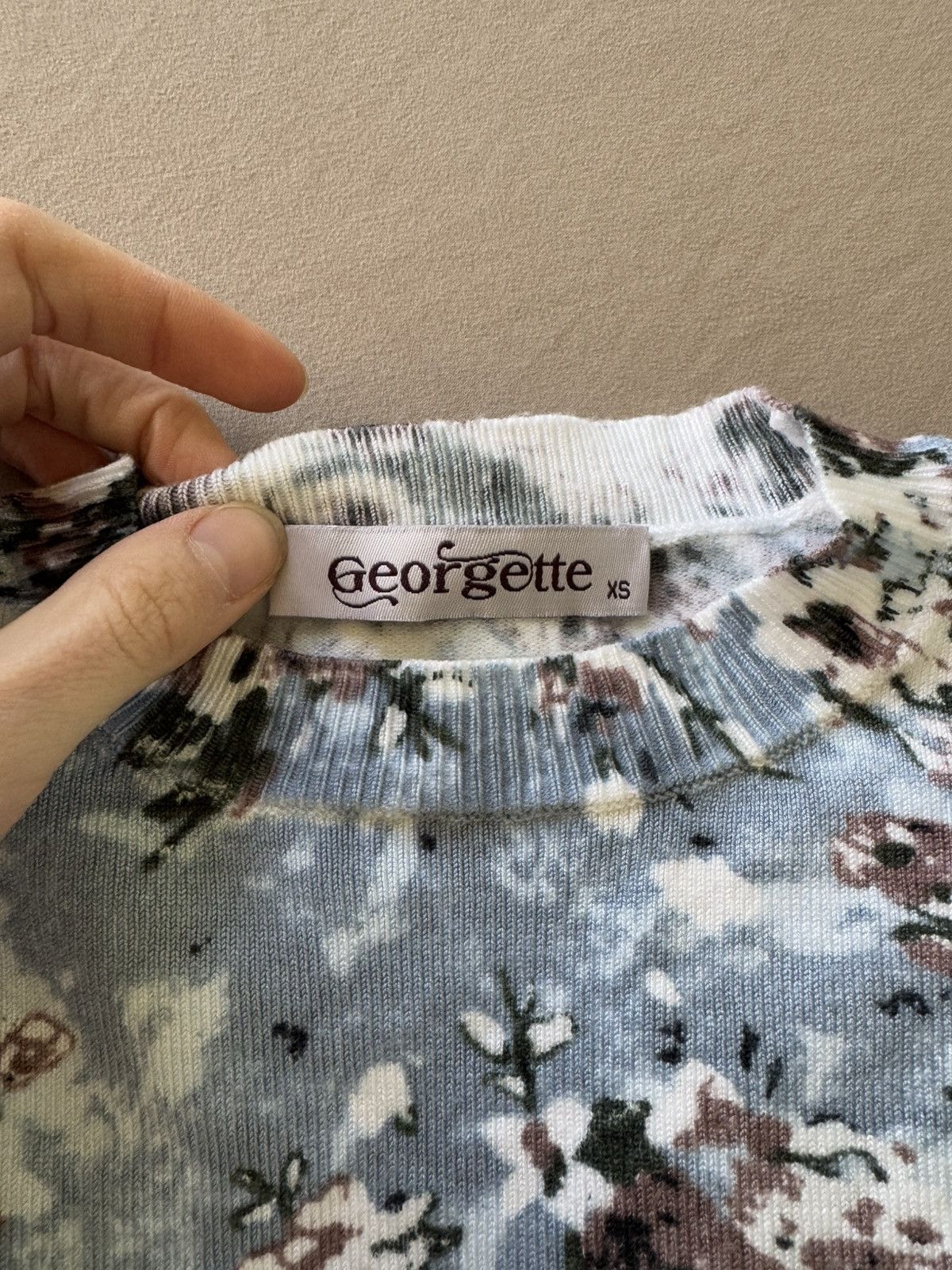 Other Georgette Floral Fine Knit Sweater Size XS / US 0-2 / IT 36-38 - 3 Thumbnail
