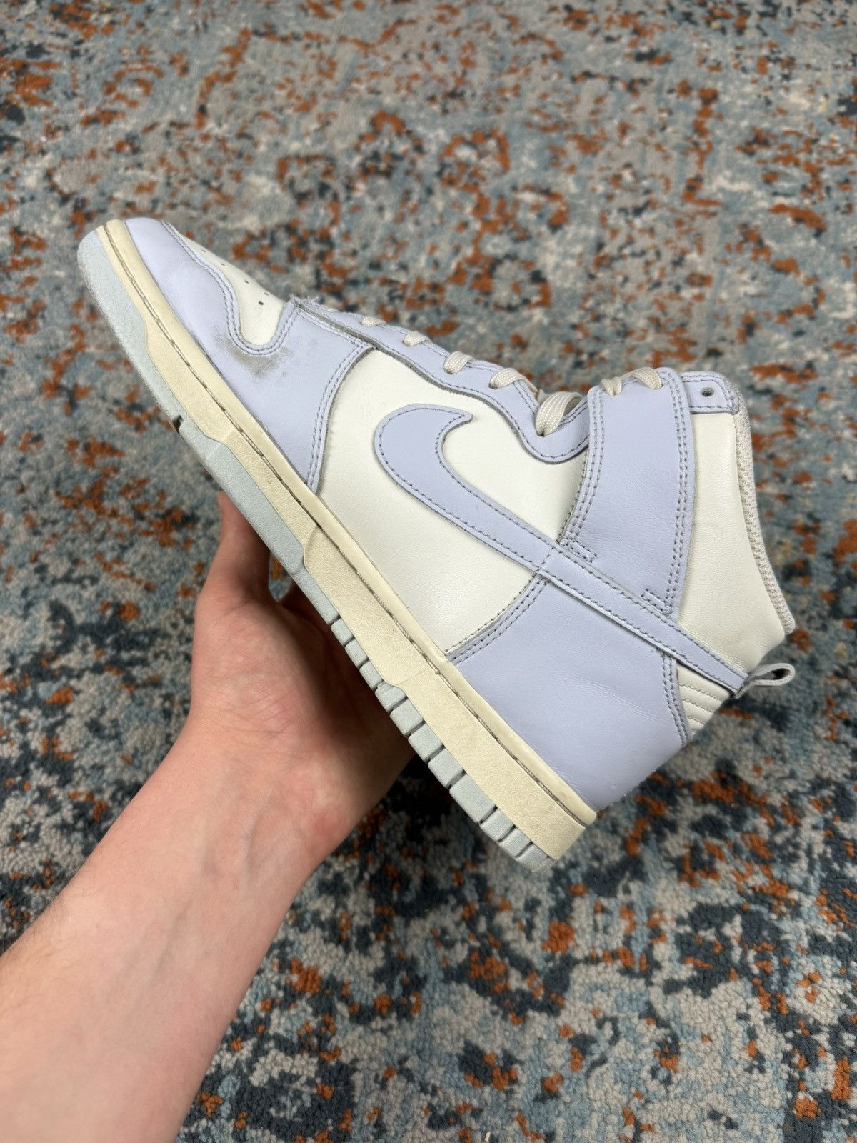 Nike × Vintage Nike dunk high football grey high top sneakers Size US 8 / IT 38 - 10 Thumbnail