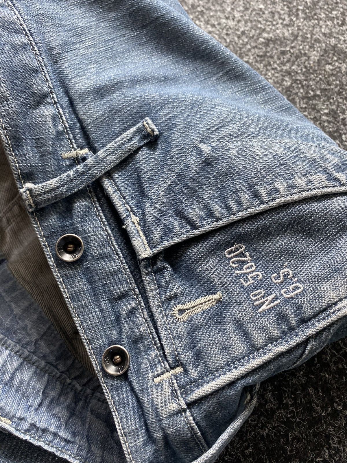 G-Star × Vintage G Star Vntg Punk Gothic Blue Straight Jeans Avant Garde Size US 34 / EU 50 - 9 Thumbnail
