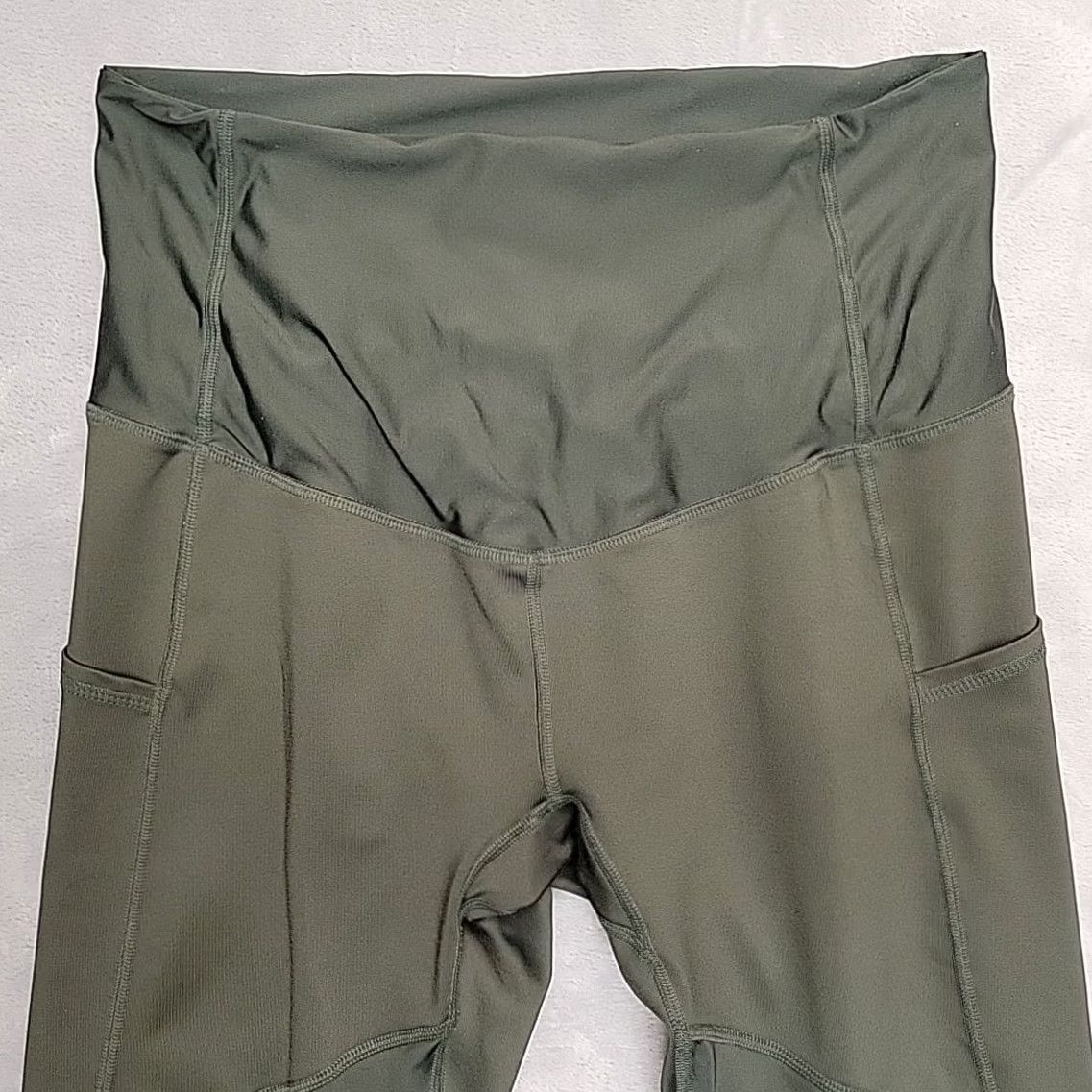 Vintage Bewildher Leggings Womens Extra Large Green High Rise Performance Tight Size 34" / US 12 / IT 48 - 3 Thumbnail