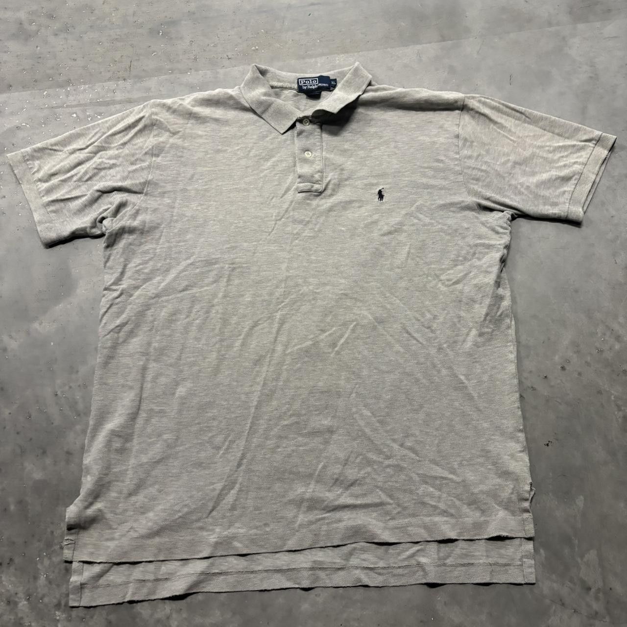 Polo Ralph Lauren × Vintage Crazy Vintage Y2K/2000s Grey Essential Polo Ralph Lauren Polo Shirt! Size US XL / EU 56 / 4 - 1 Thumbnail