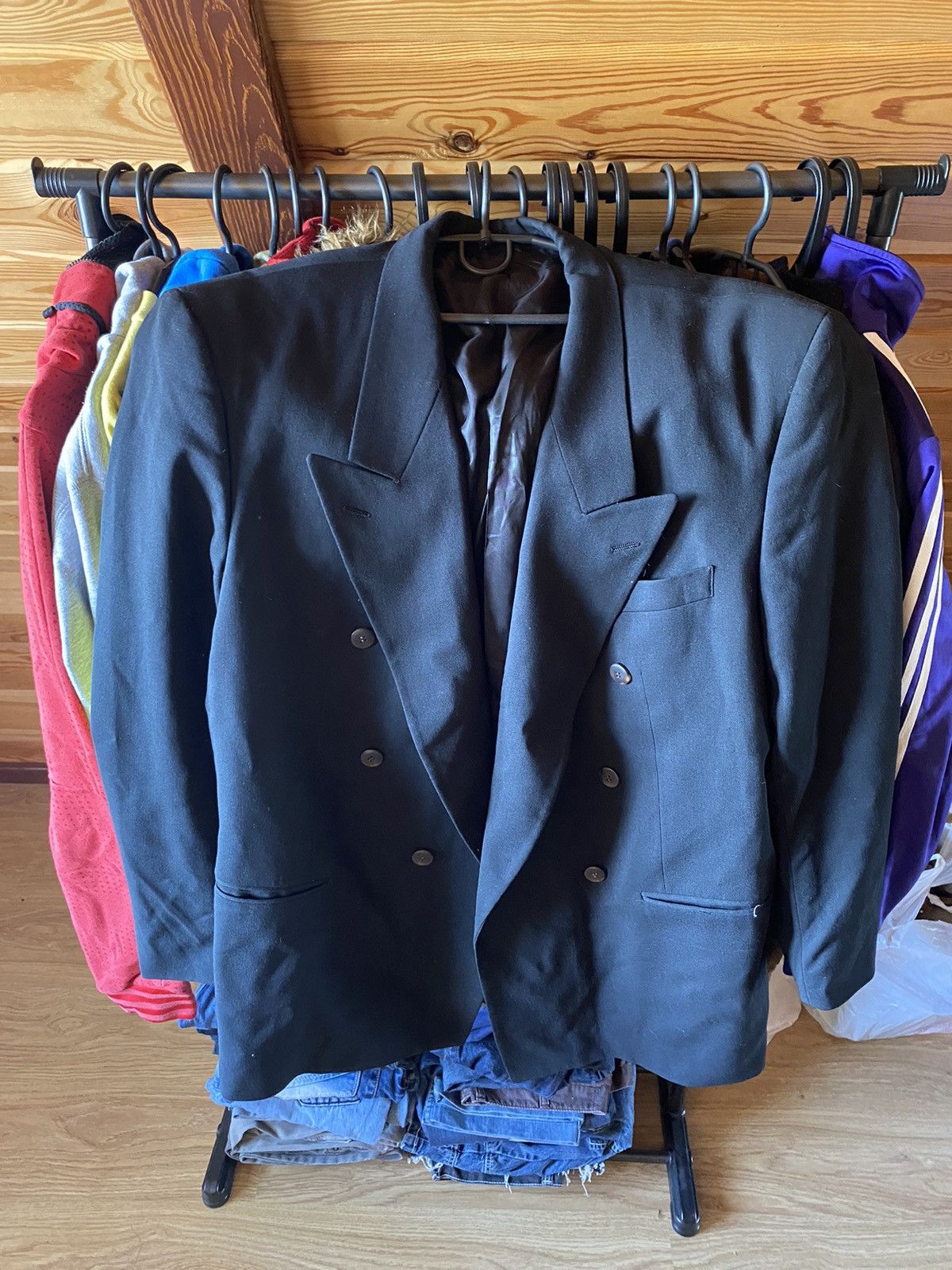 Yves Saint Laurent Vintage 90s Yves Saint Laurent YSL 100%Wool Blazer Vampire Size 44L - 1 Thumbnail