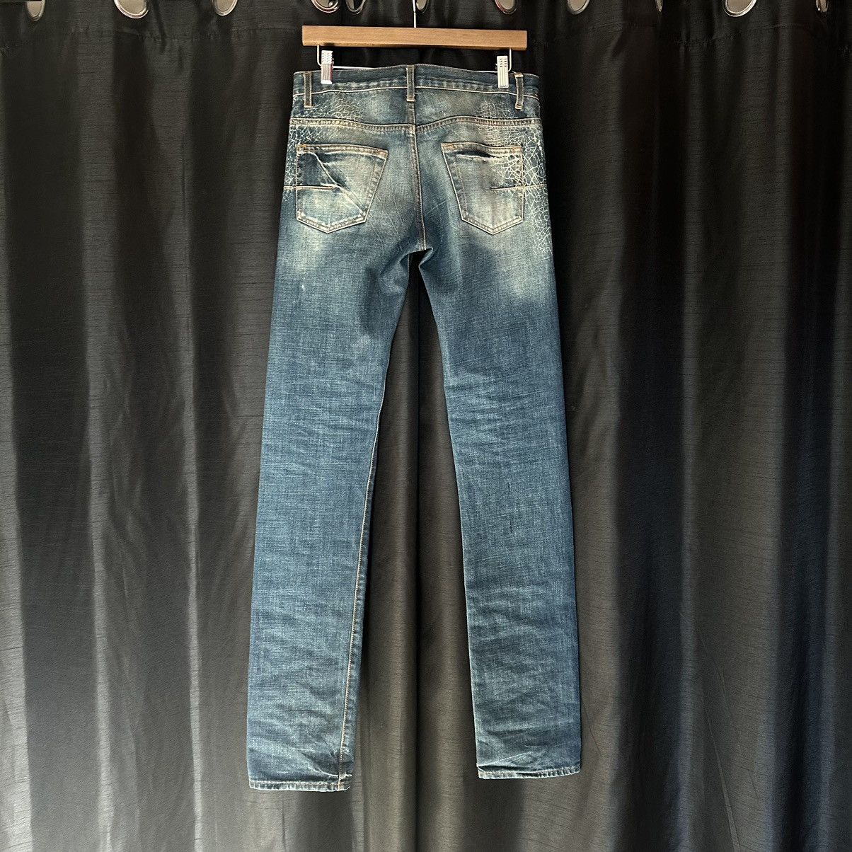 Dior × Hedi Slimane SOLD!!! Dior Homme SS07 Spider Web Denim Size US 29 - 2 Thumbnail