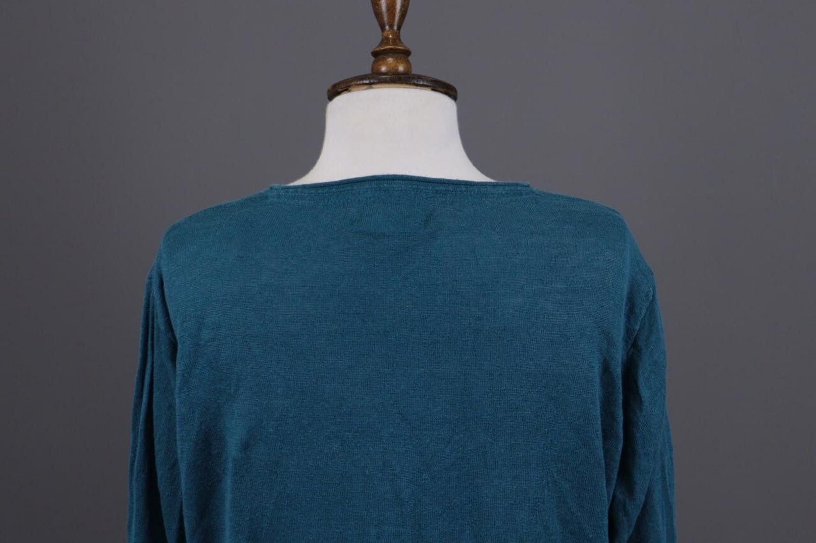 Designer Gudrun Sjoden Blue Linen Lagenlook A-Line Dress Size L Size L / US 10 / IT 46 - 9 Thumbnail