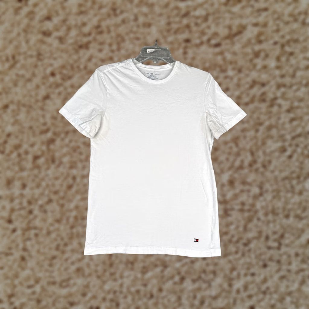 Tommy Hilfiger Tommy Hilfiger Shirt Mens Small White Crew Neck Short Sleeve Logo Tagless Cotton Size US S / EU 44-46 / 1 - 1 Thumbnail