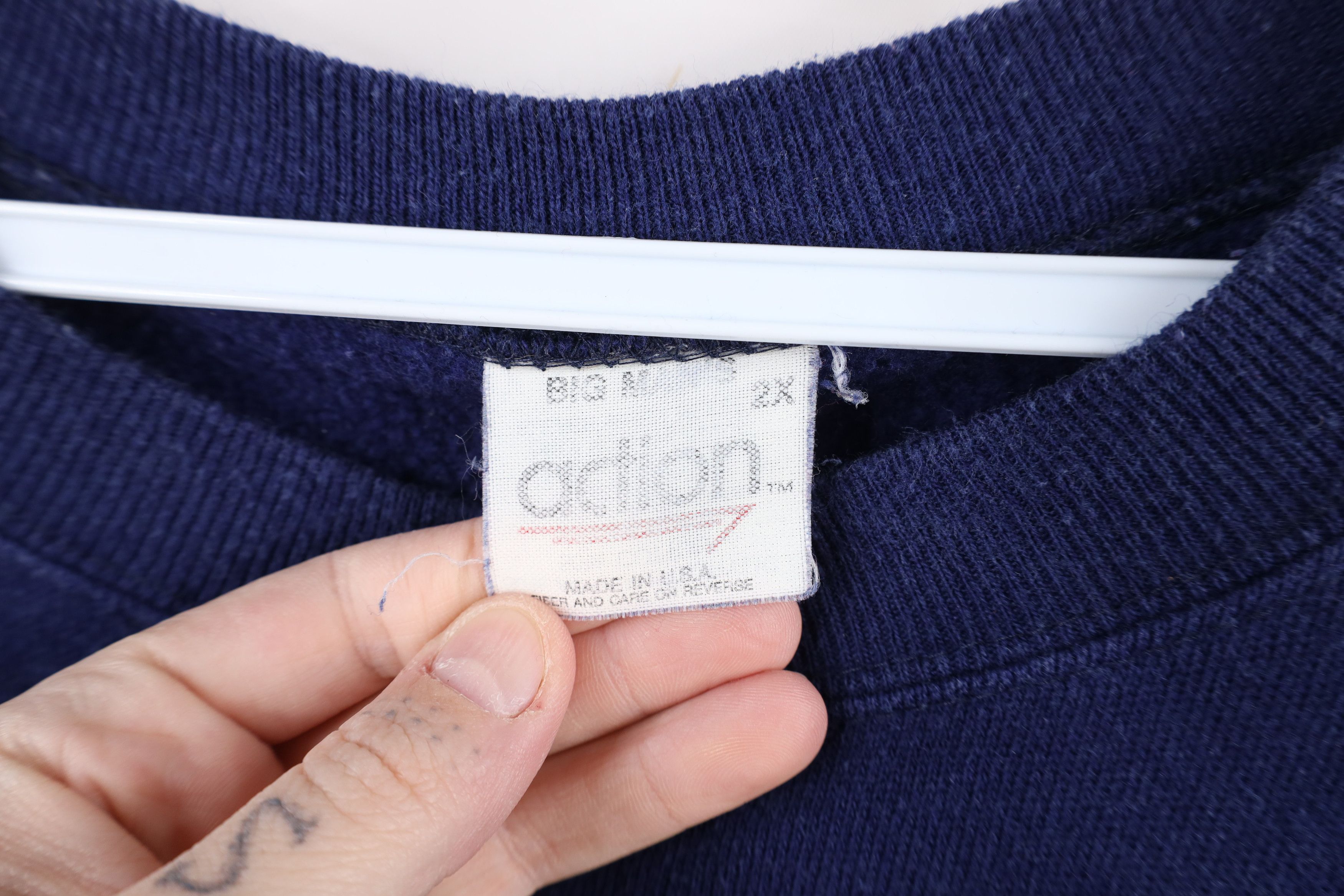 Vintage Vintage 70s 80s Streetwear Blank Raglan Sweatshirt Blue USA Size US XXL / EU 58 / 5 - 5 Thumbnail