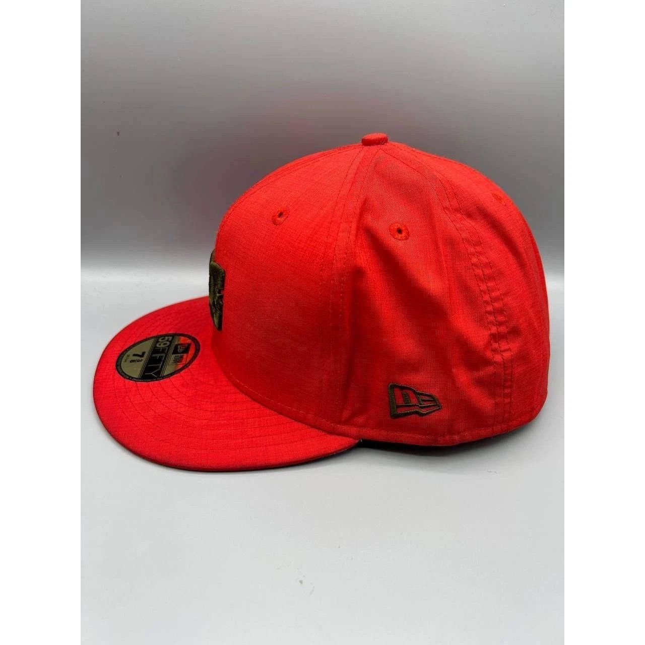 New Era DC Shoes Hat Men 7 3/8 Red Embroidered Fitted Cap Size ONE SIZE - 4 Thumbnail