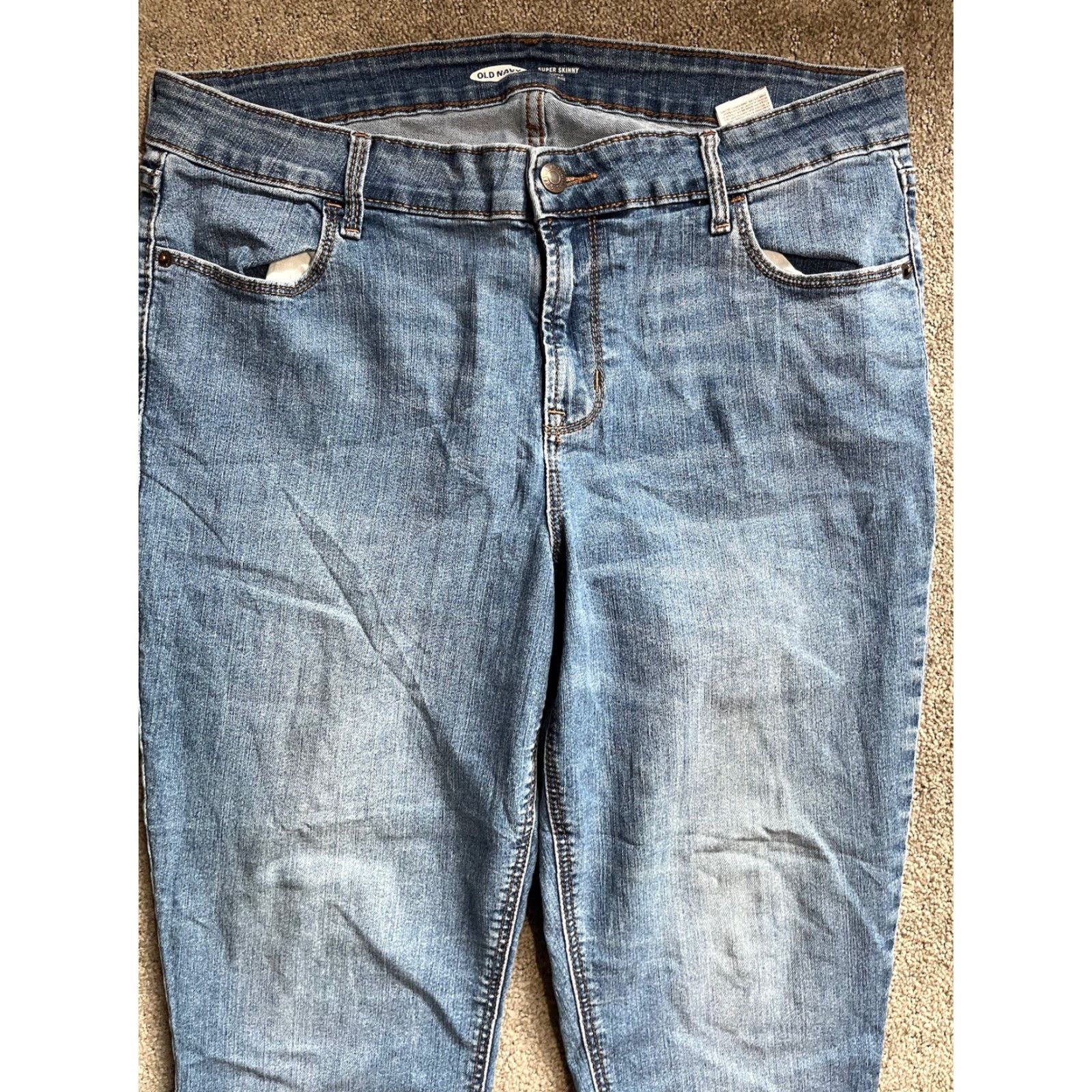 Old Navy Old Navy Womens Super Skinny Jeans Womens Size 14 Medium Wash Mid Rise Ankle Size 24" / US 00 / IT 34 - 2 Thumbnail