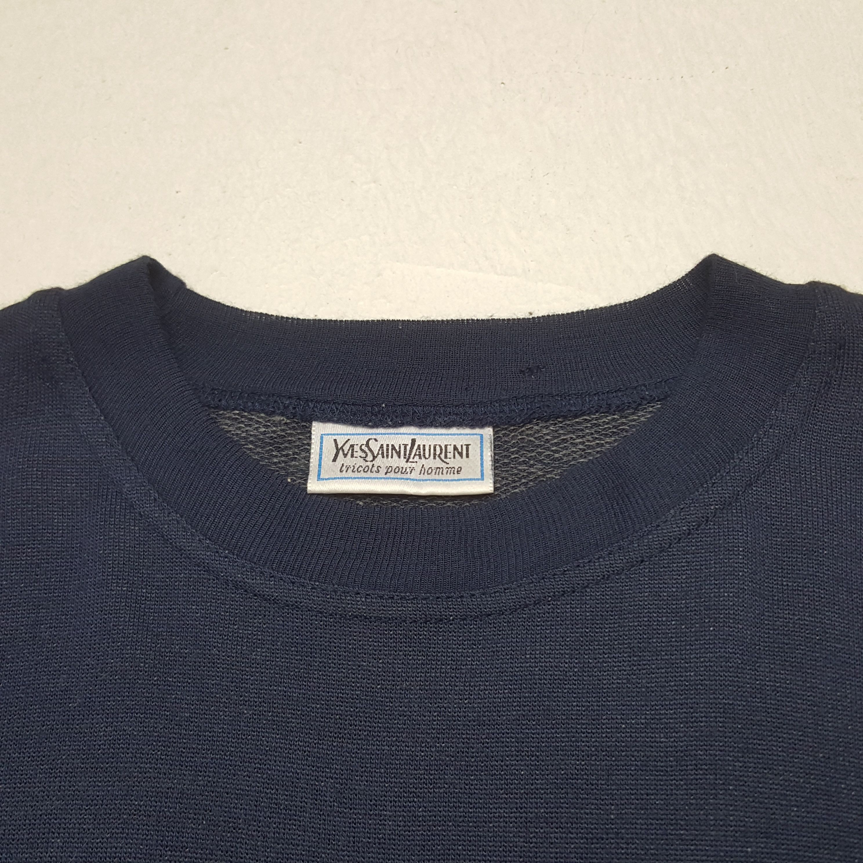 Vintage × Yves Saint Laurent Vintage Yve Saint Laurent Embroidery Logo Sweatshirt Size US L / EU 52-54 / 3 - 4 Thumbnail